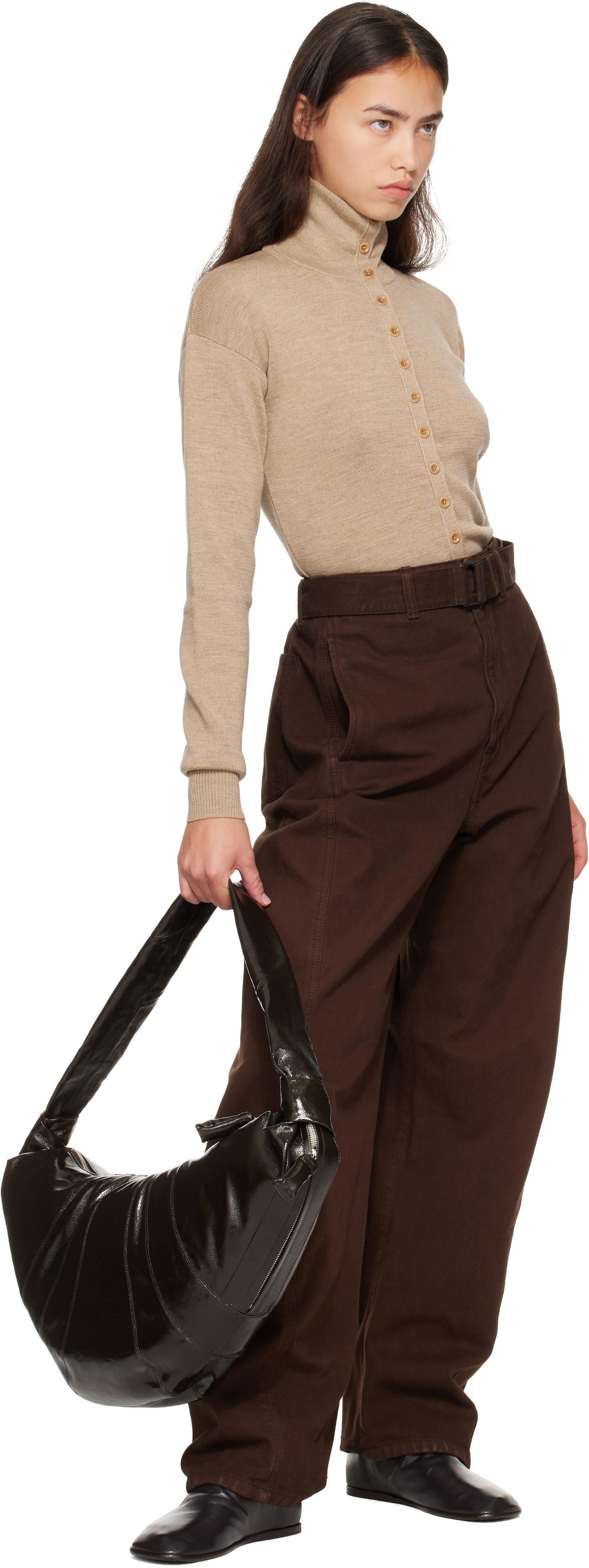 LEMAIRE - Bottines plates Glove brunes