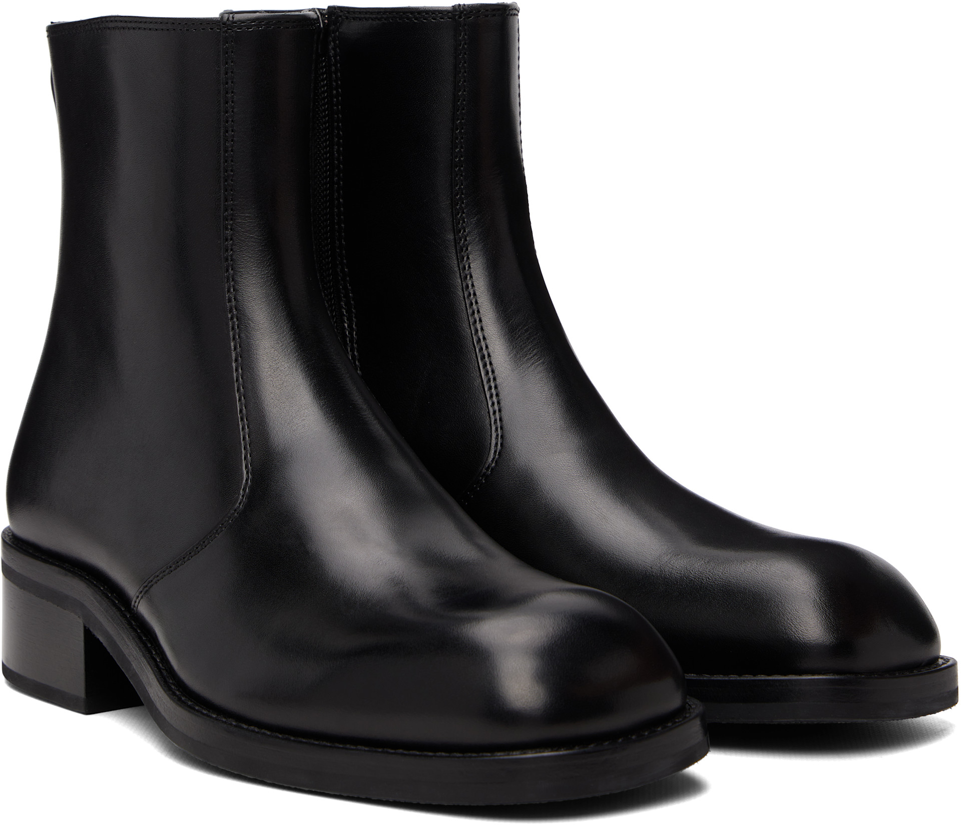 LEMAIRE - Bottines noires à glissière