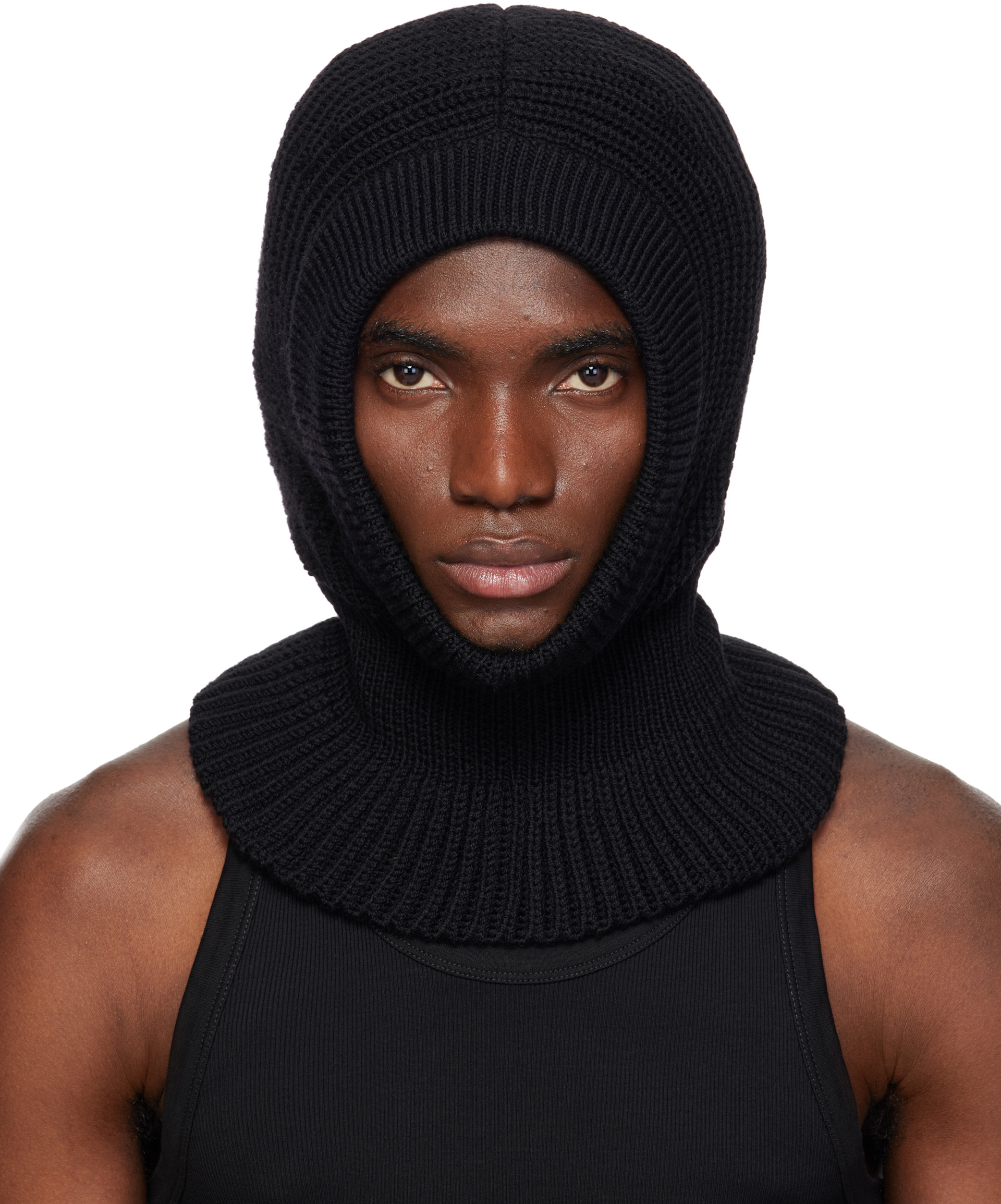 LEMAIRE - Black Worsted Wool Balaclava