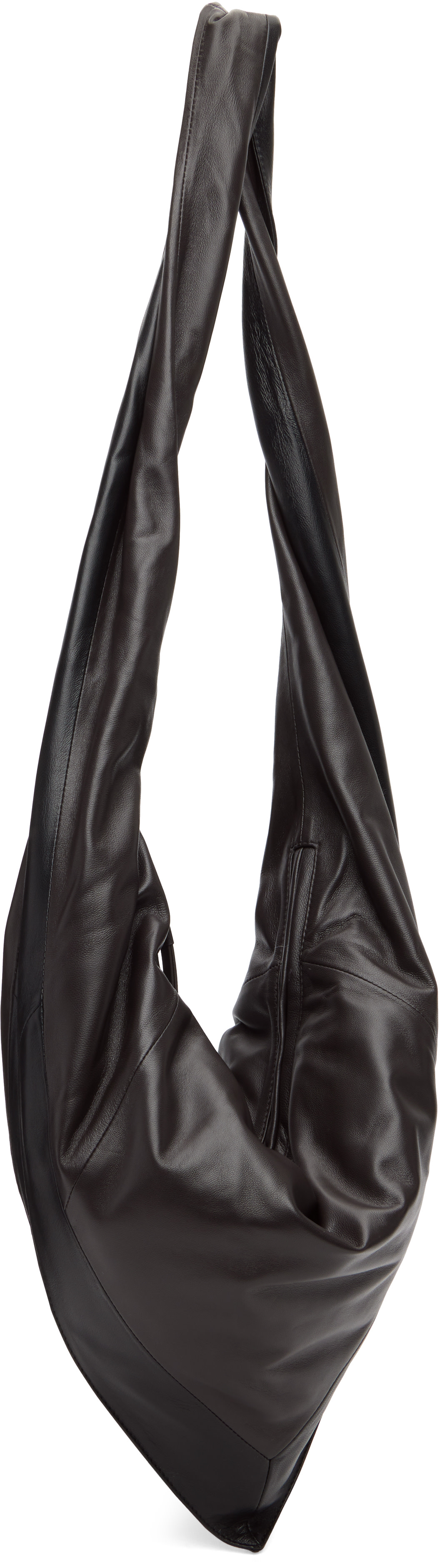 LEMAIRE: Brown & Black Small Scarf Extended Handle Bag | SSENSE