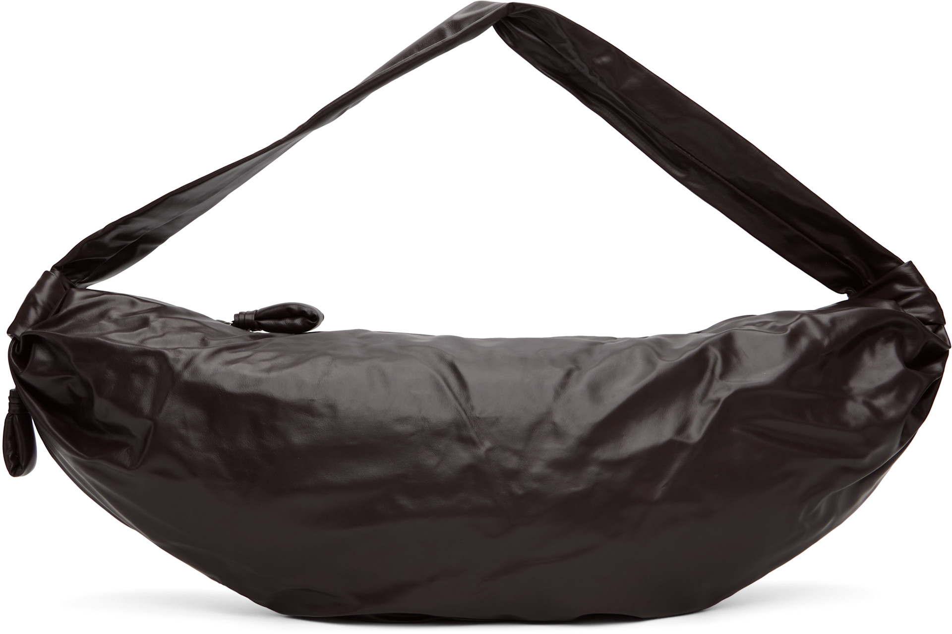 LEMAIRE: Brown Large Soft Croissant Bag | SSENSE