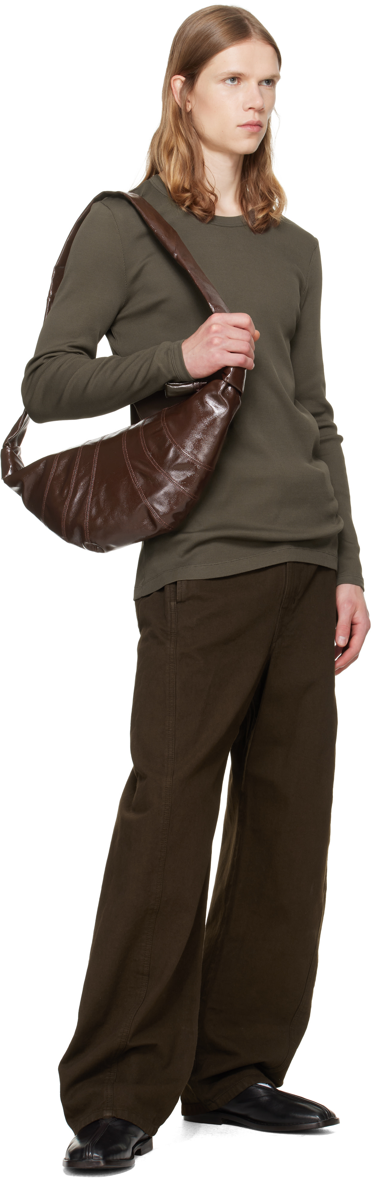 LEMAIRE - Brown Medium Croissant Bag