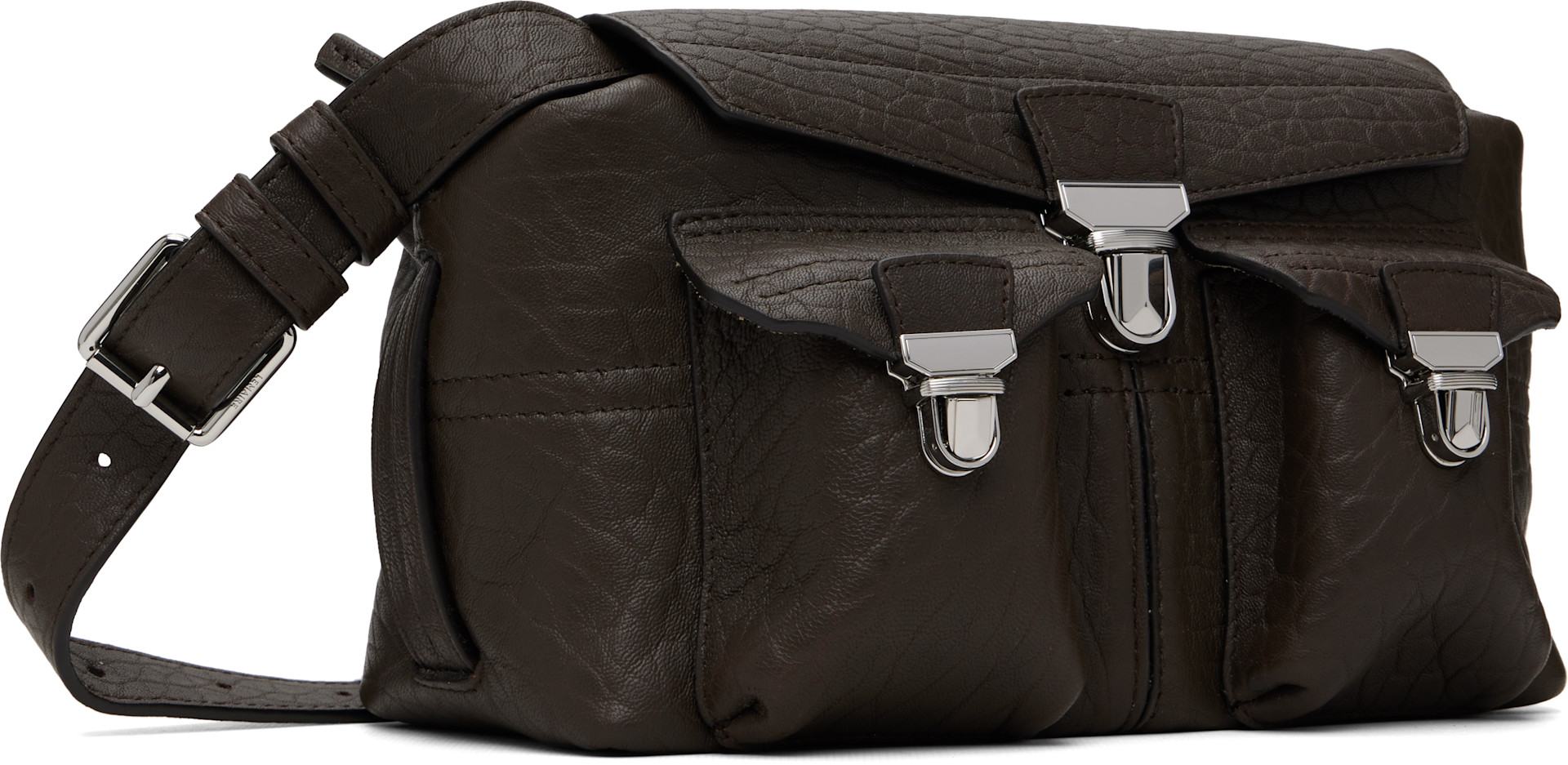 LEMAIRE - Brown Bubble Lambskin Mini Soft Gear Bag