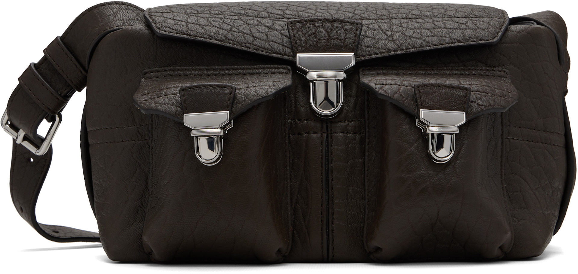 LEMAIRE - Brown Bubble Lambskin Mini Soft Gear Bag