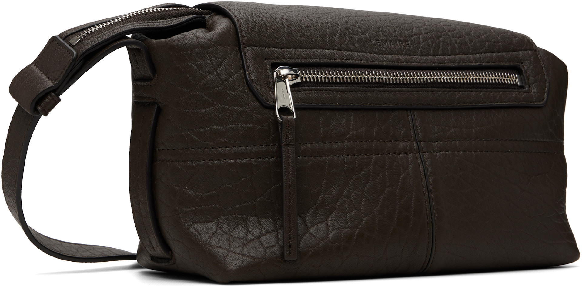 LEMAIRE - Brown Bubble Lambskin Mini Soft Gear Bag