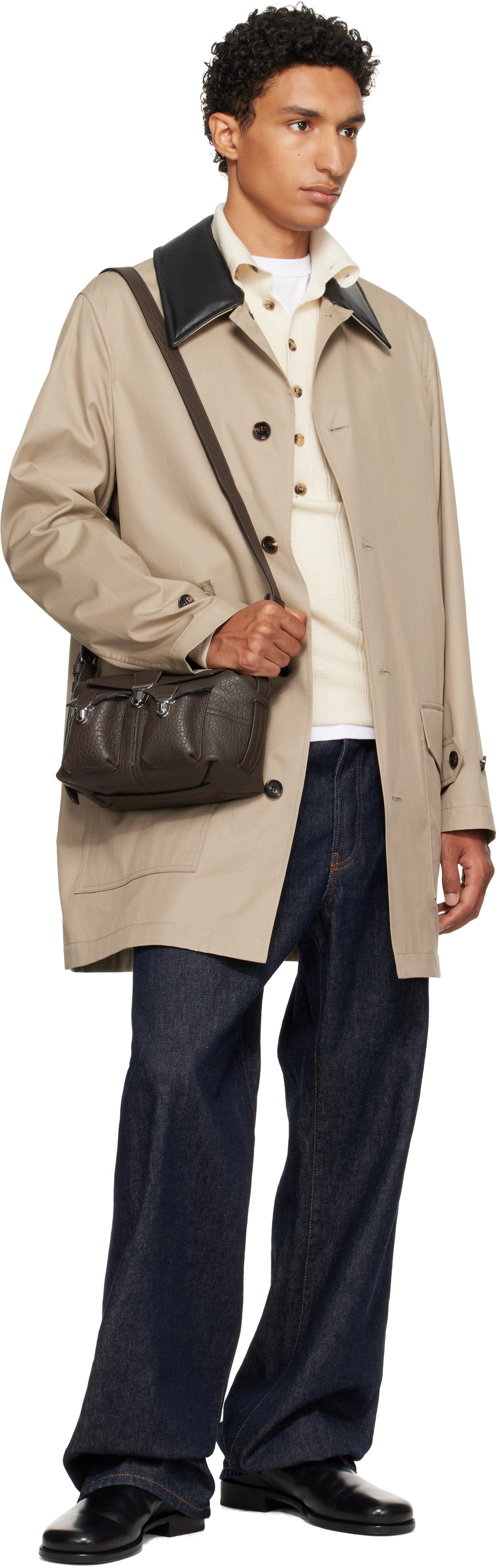 LEMAIRE - Brown Bubble Lambskin Mini Soft Gear Bag