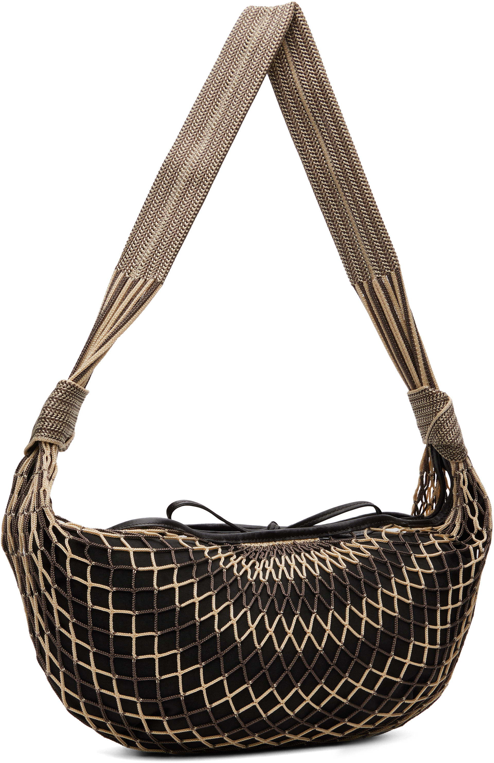 バッグ LEMAIRE / CROISSANT FILT BAG LEMAIRE: Beige & Brown Croissant Filt Bag | SSENSE