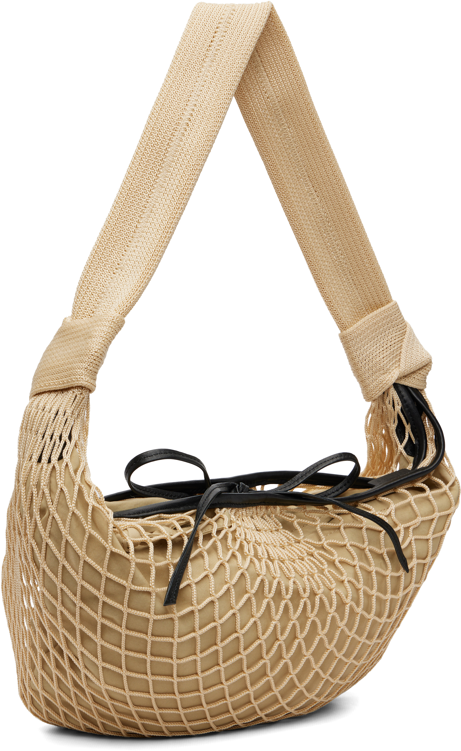 LEMAIRE: Beige Croissant Filt Bag | SSENSE