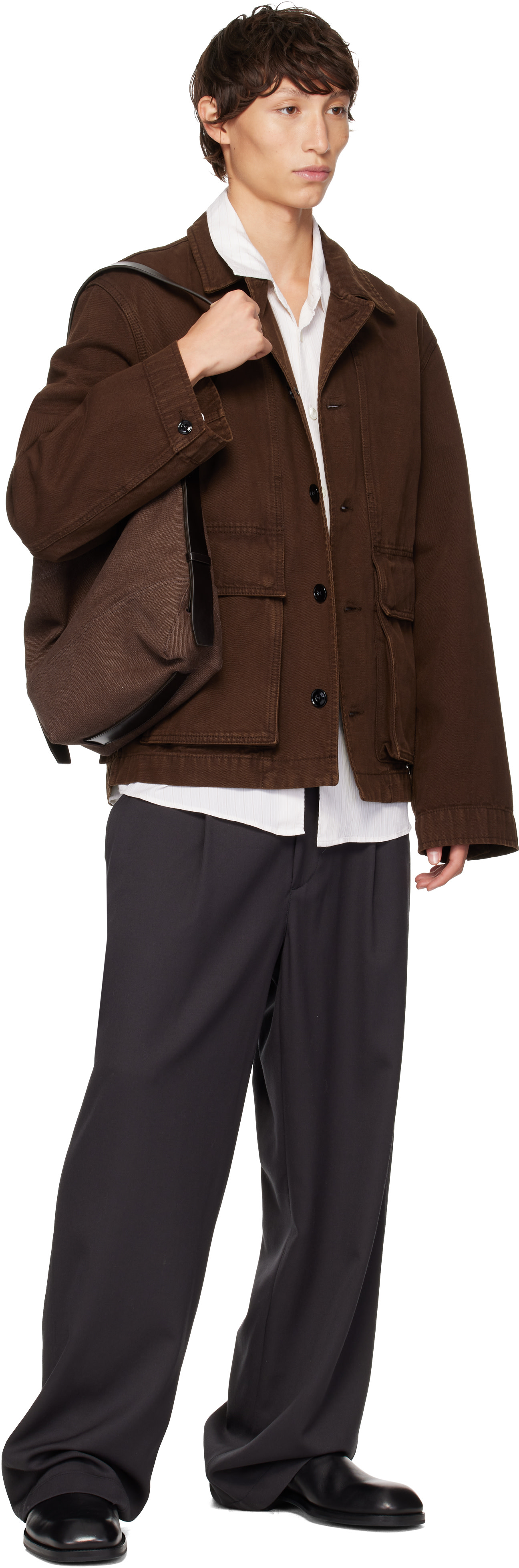 LEMAIRE - Brown Small Belted Tote Bag