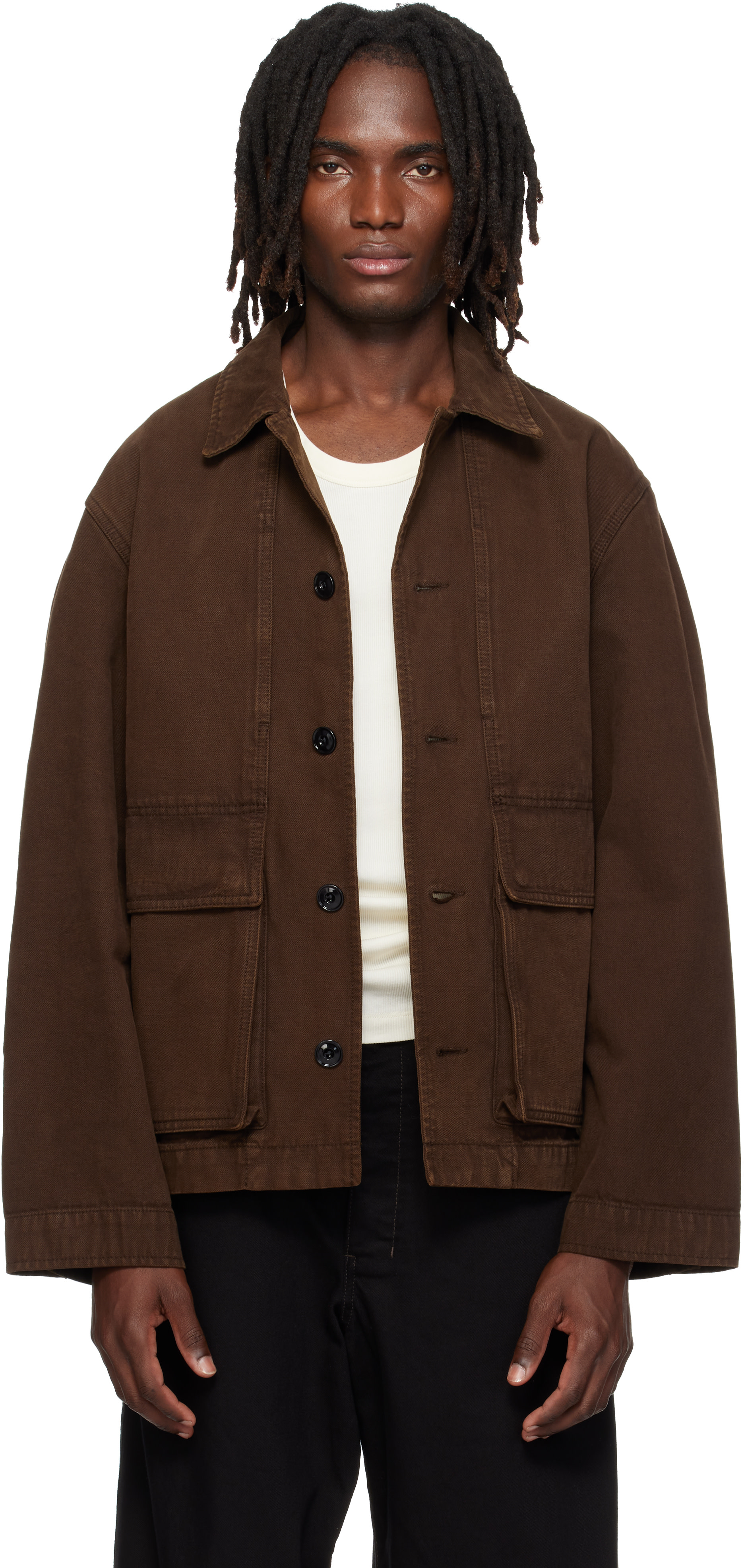 LEMAIRE - Brown Boxy Denim Jacket