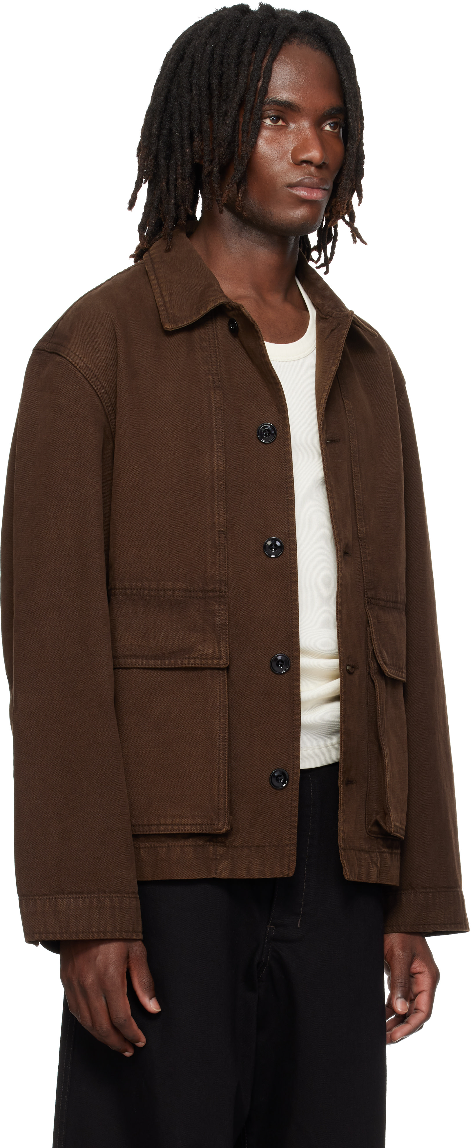 LEMAIRE - Brown Boxy Denim Jacket