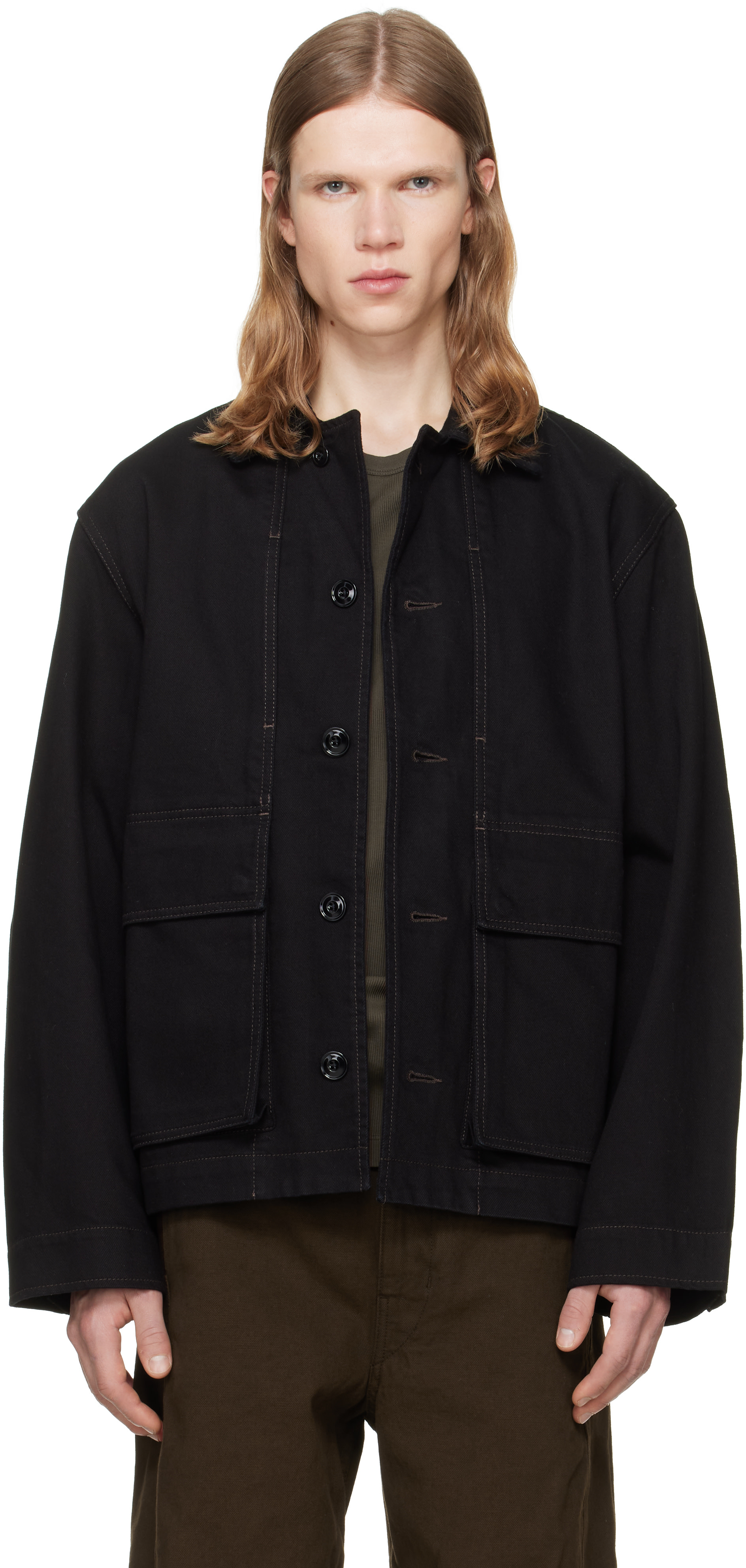 LEMAIRE - Black Boxy Denim Jacket