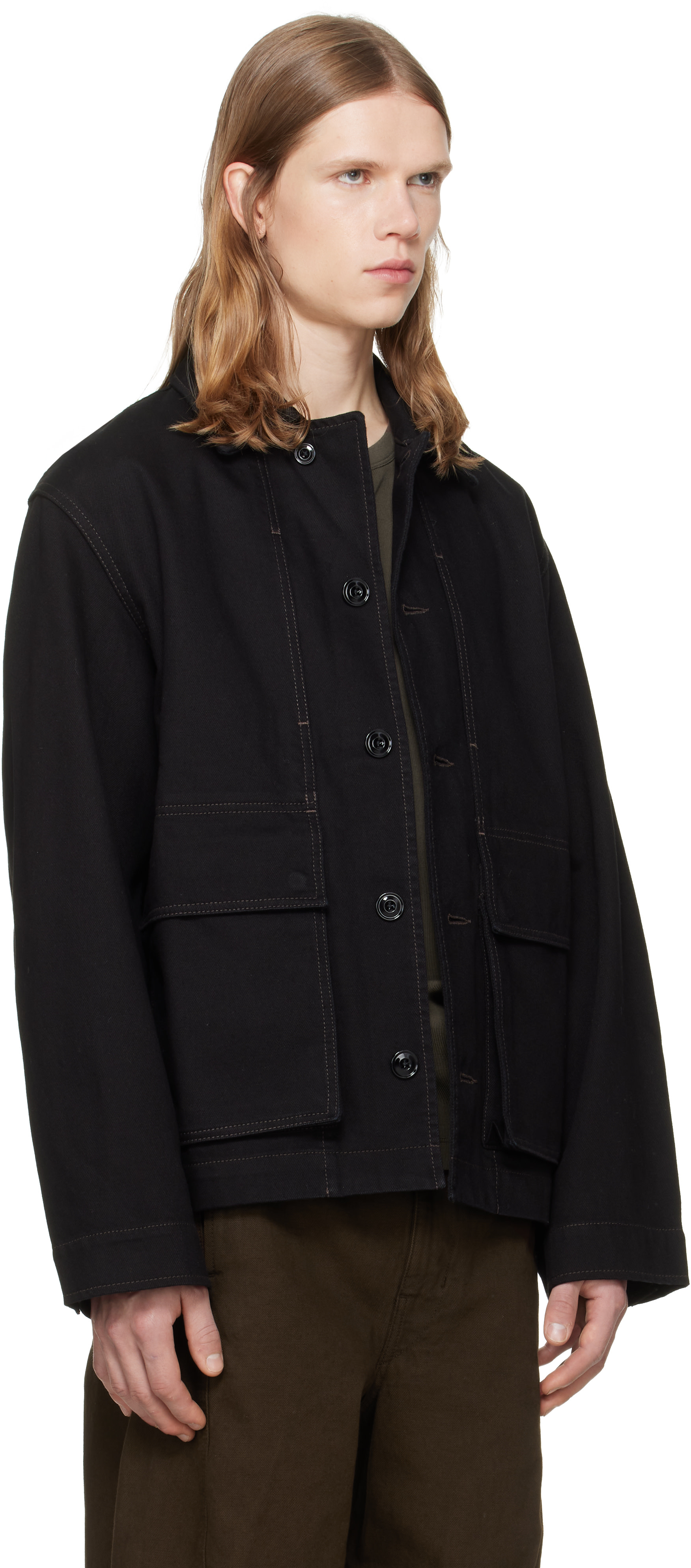 LEMAIRE - Black Boxy Denim Jacket