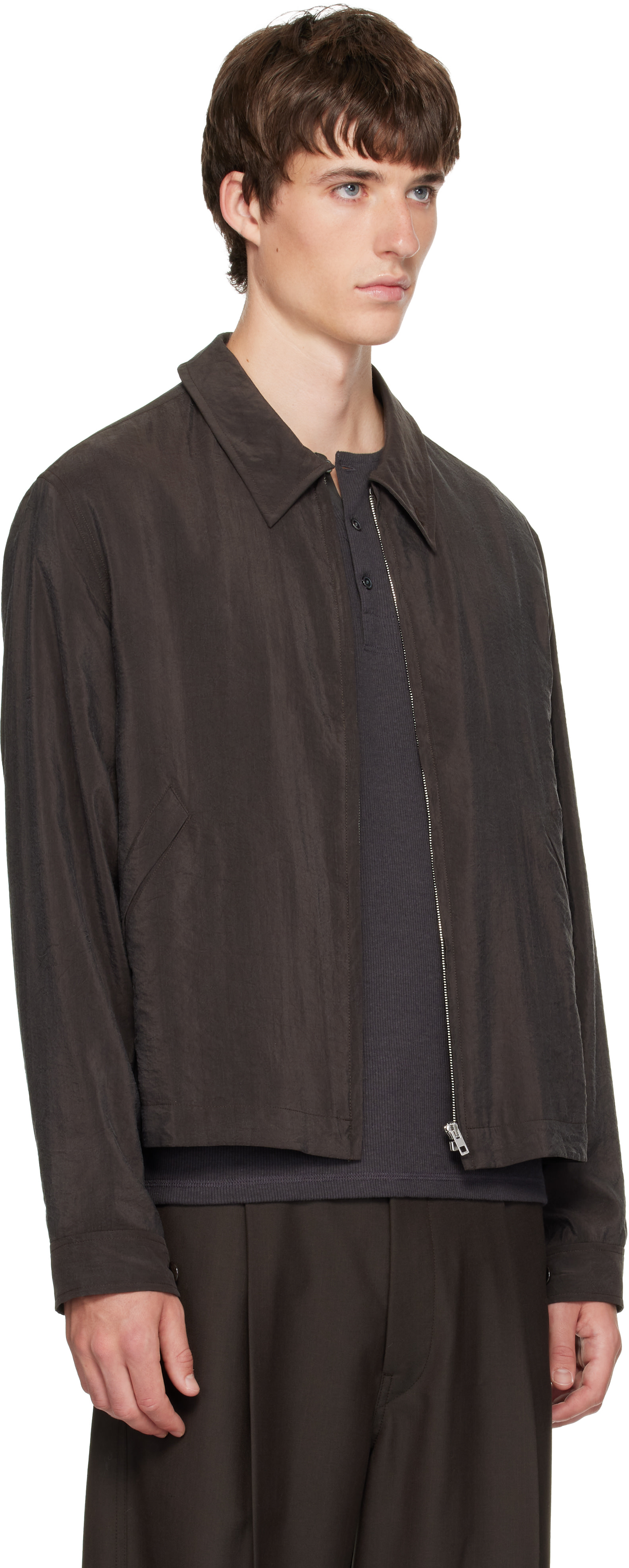 LEMAIRE - Brown Light Zipped Blouson Jacket