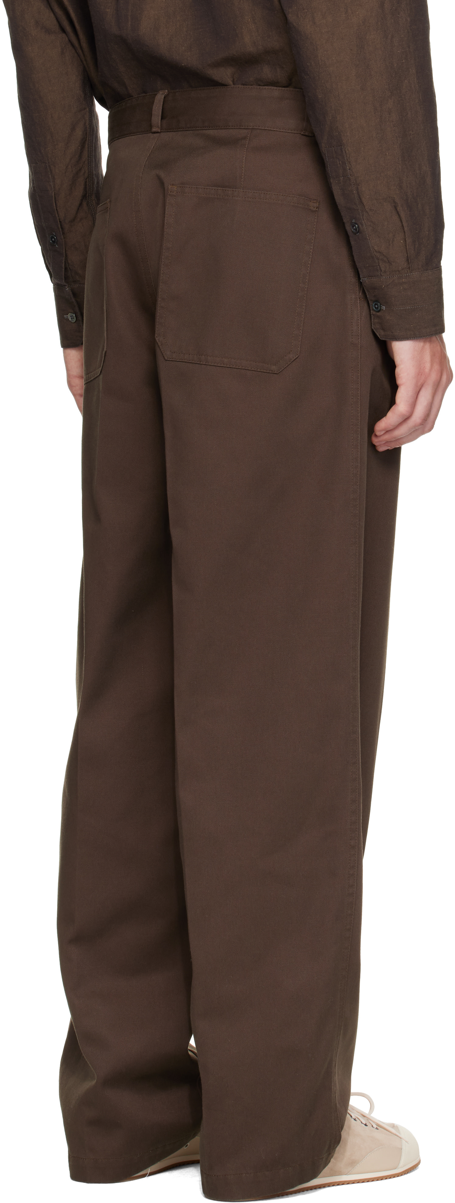 LEMAIRE - Brown Barrel Trousers