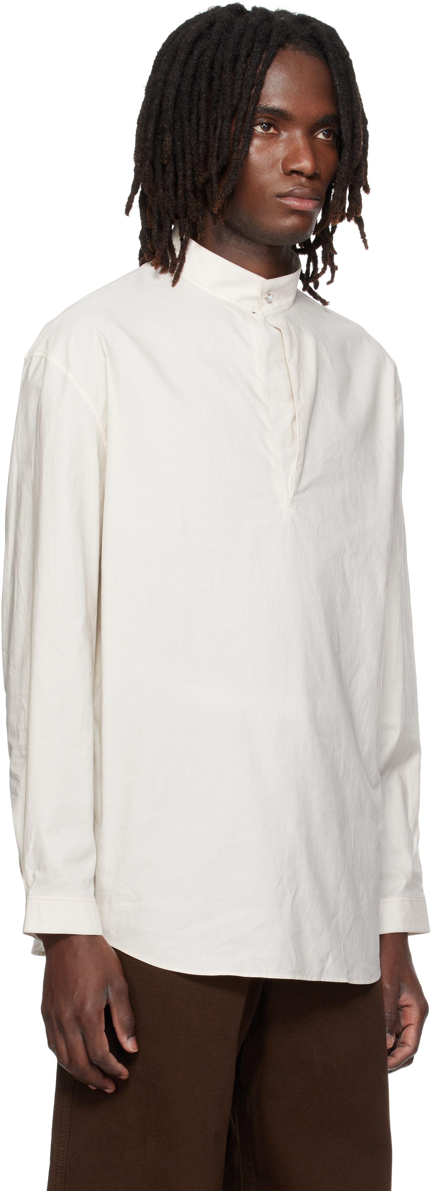 Lemaire シャツカットソー LEMAIRE: オフホワイト Sailor ウォッシュド コットンシルク ブレンド
