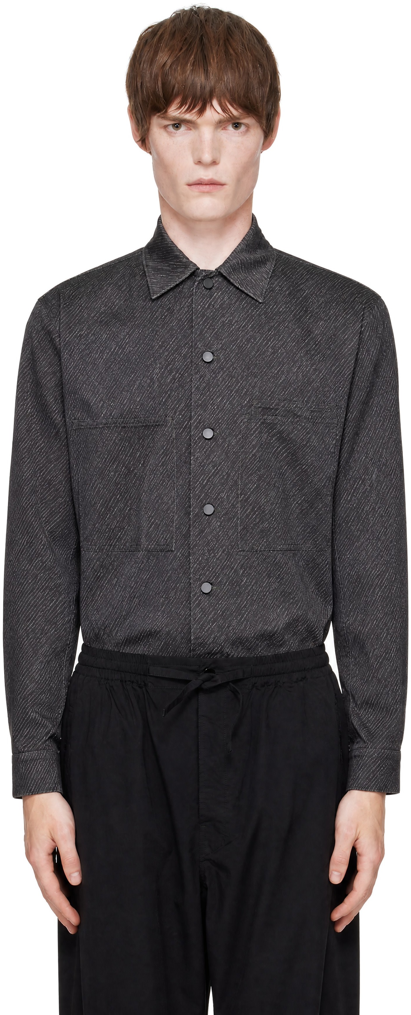 LEMAIRE - Gray Printed Workwear Shirt