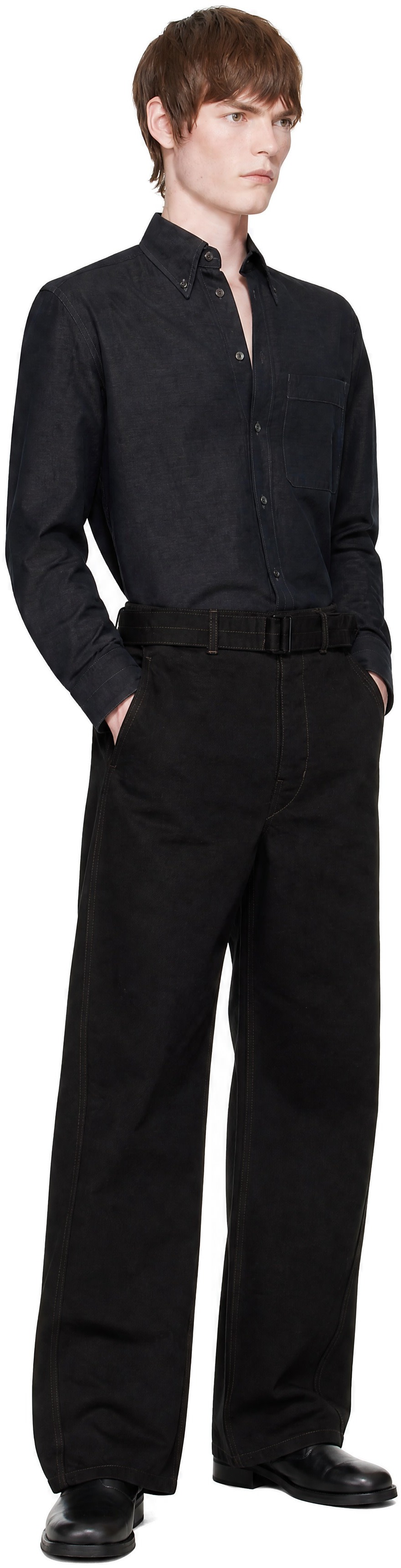 LEMAIRE - Gray Button Down Shirt
