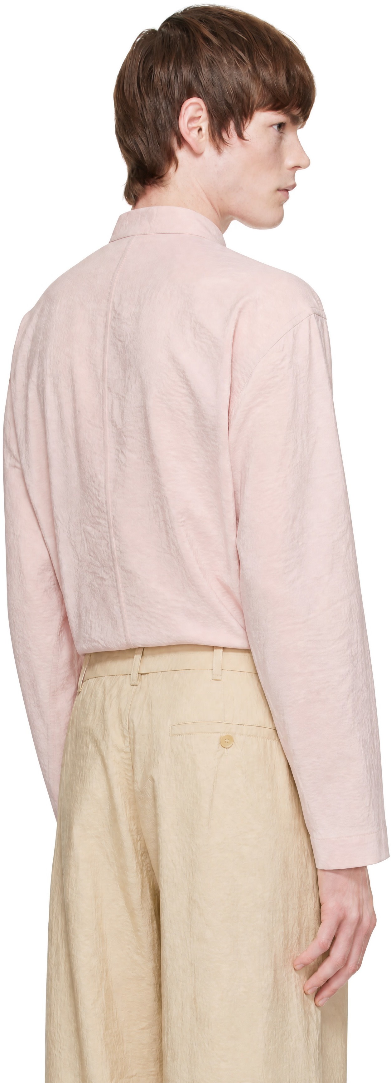 LEMAIRE - Pink V-Neck Shirt