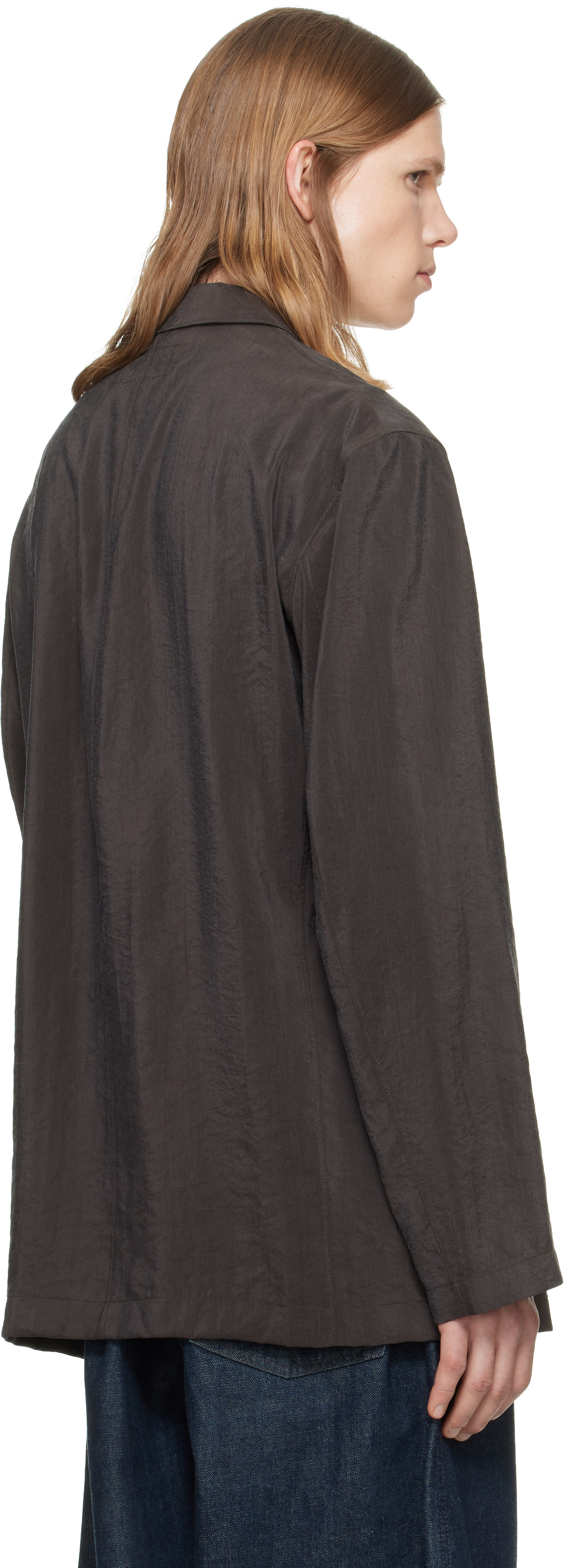 LEMAIRE - Brown Soft Double Breasted Blazer.