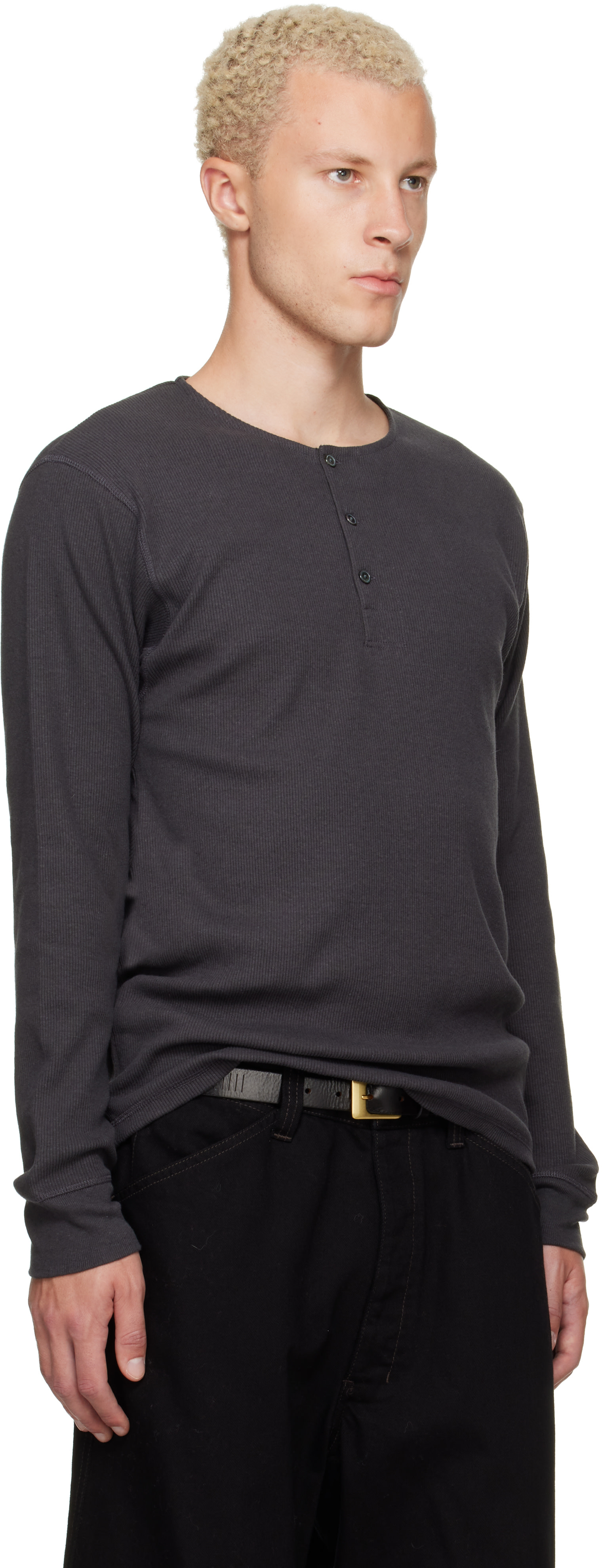 LEMAIRE - Gray Long Sleeve Henley