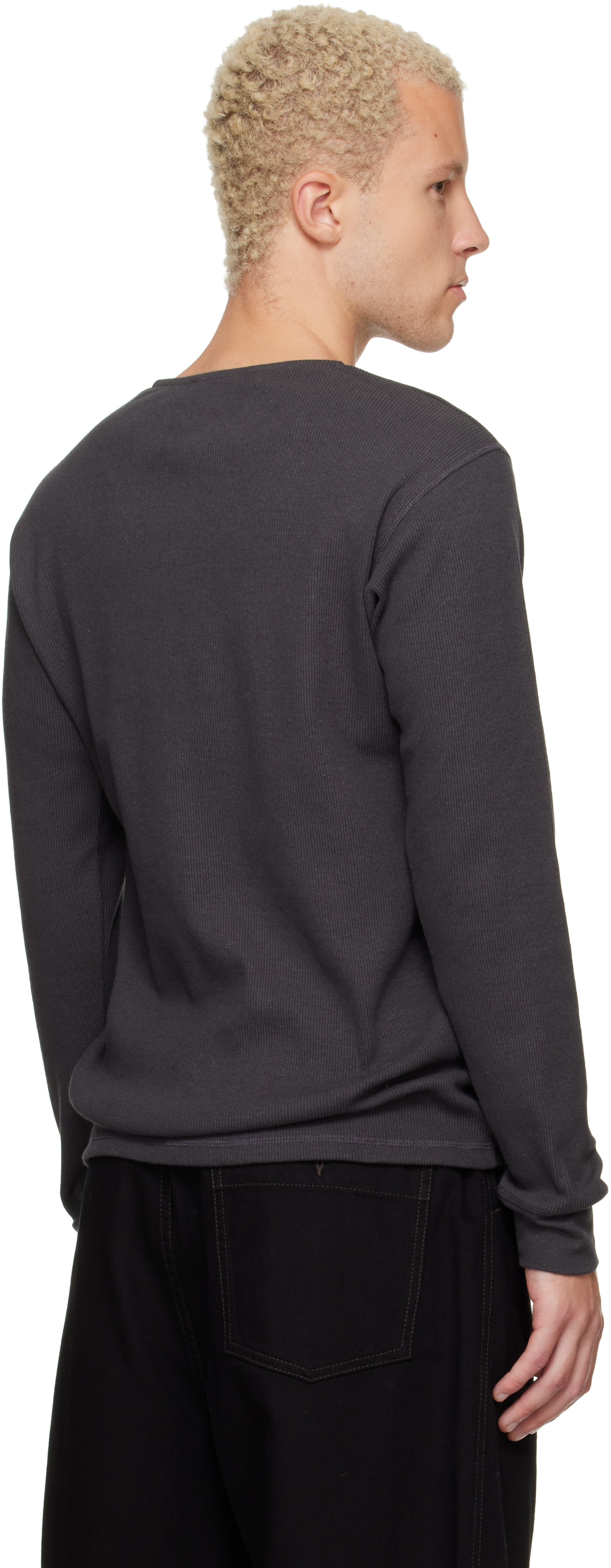 LEMAIRE - Gray Long Sleeve Henley