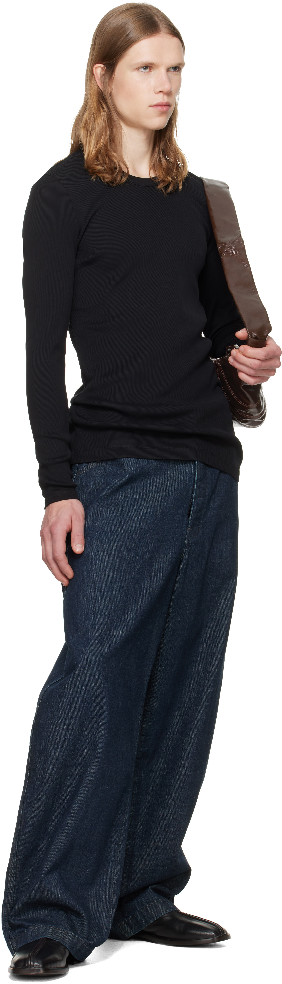 LEMAIRE: Black Long-Sleeve T-shirt | SSENSE