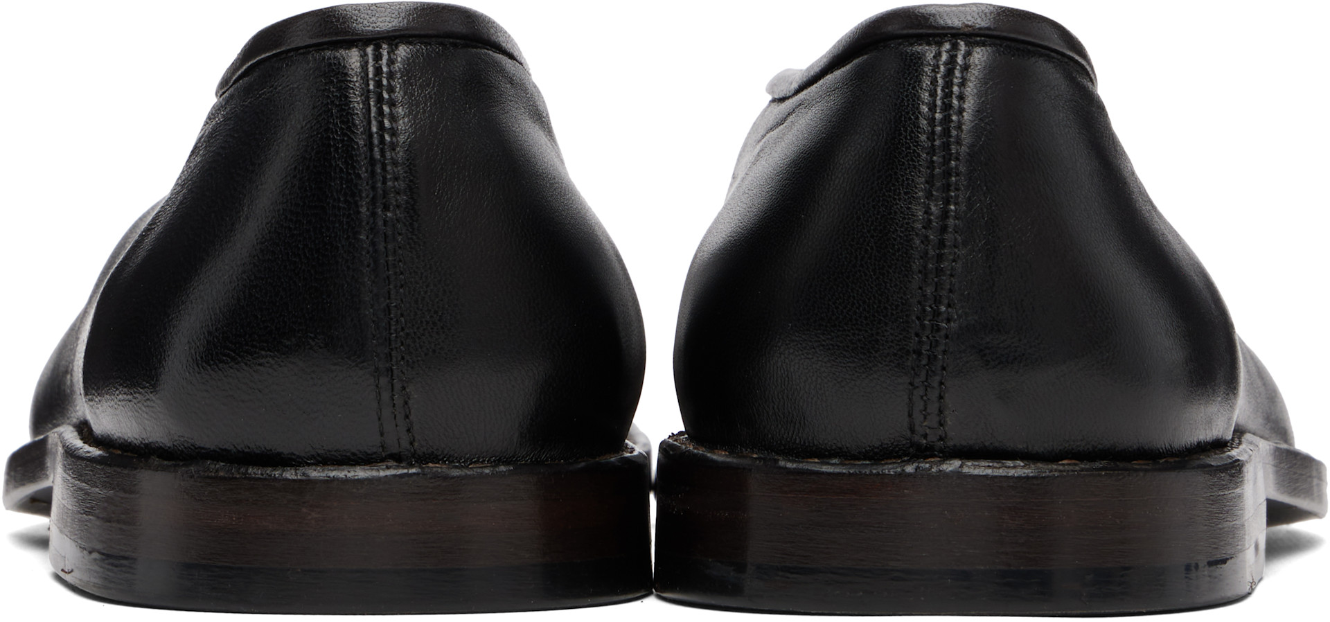 LEMAIRE - Black Flat Piped Slippers