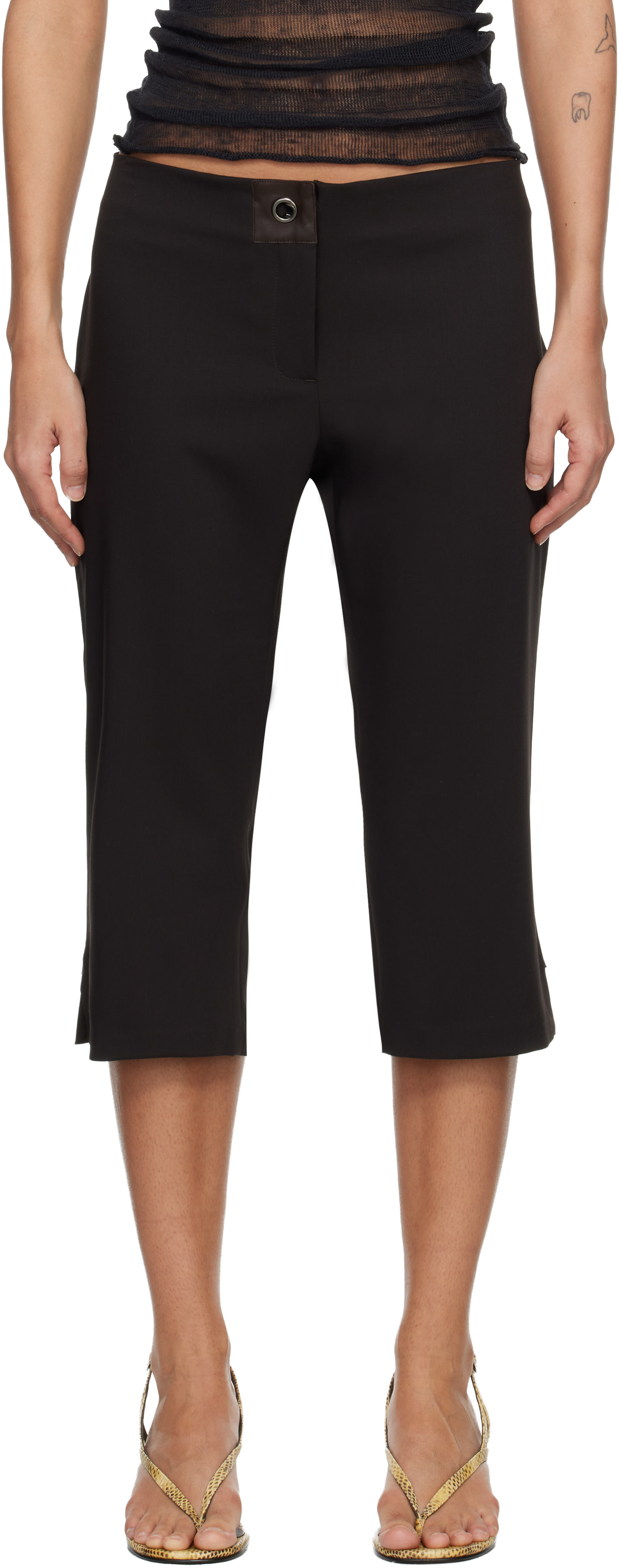 Paloma Wool: Brown Salin Trousers | SSENSE