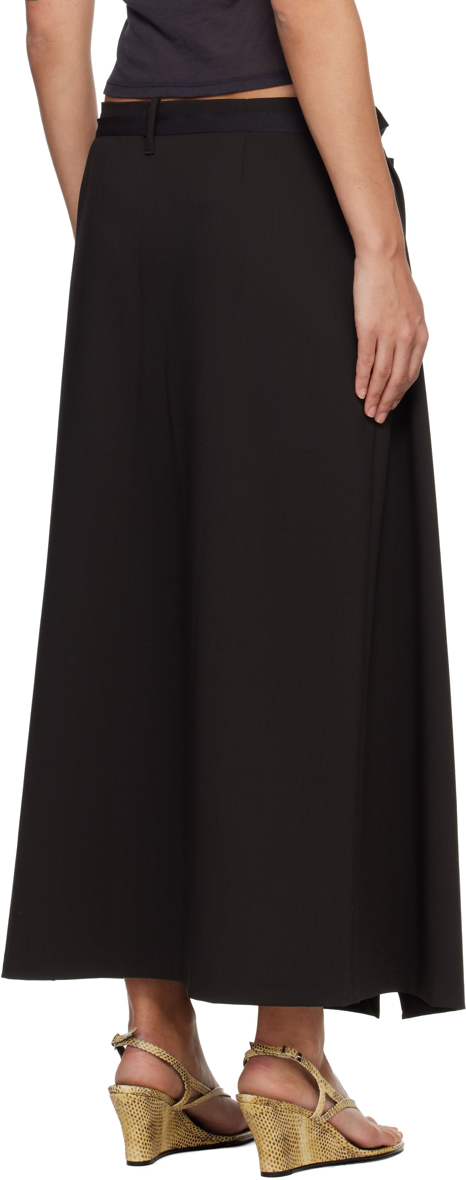 Paloma Wool - Jupe midi Blont brune