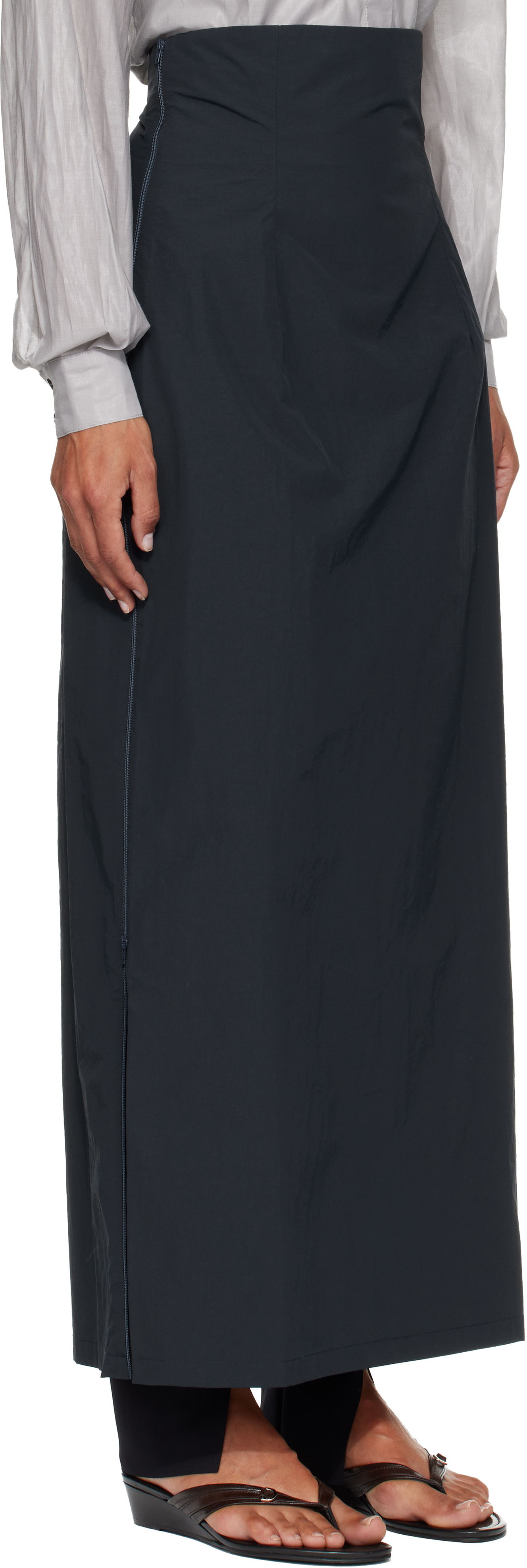 Paloma Wool: Navy Fosca Maxi Skirt | SSENSE