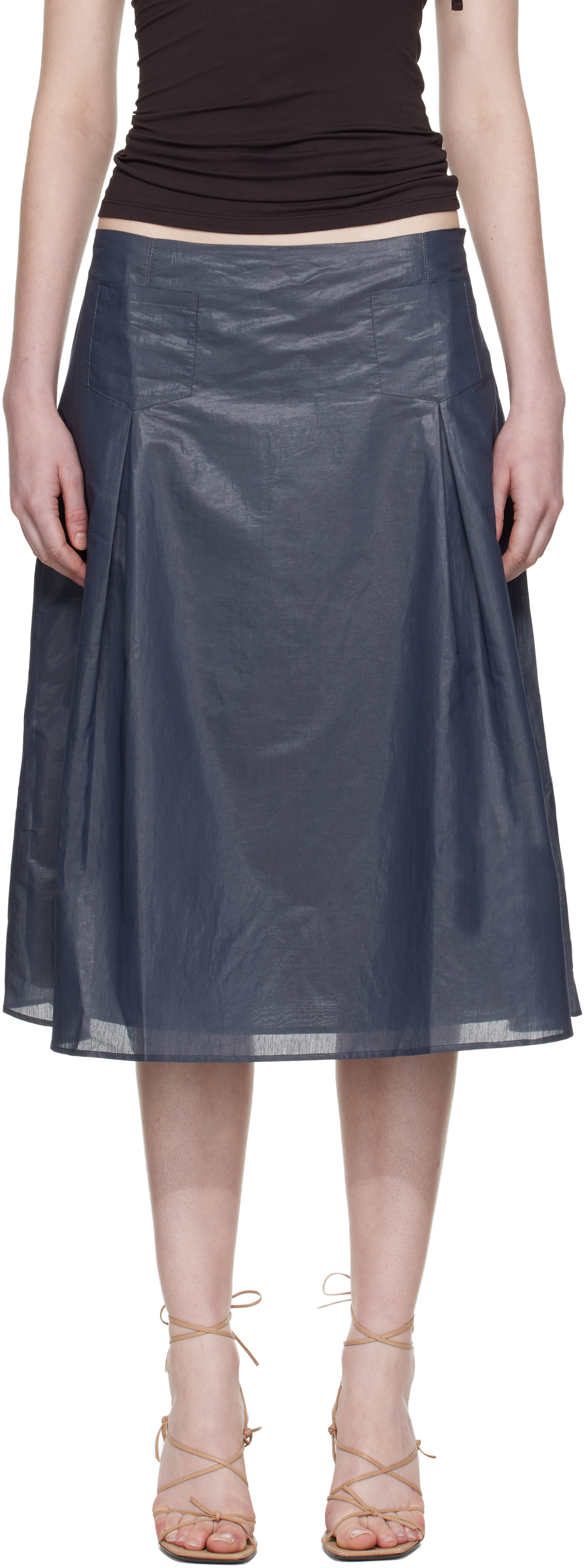 Paloma Wool - Jupe midi Dimi bleu marine