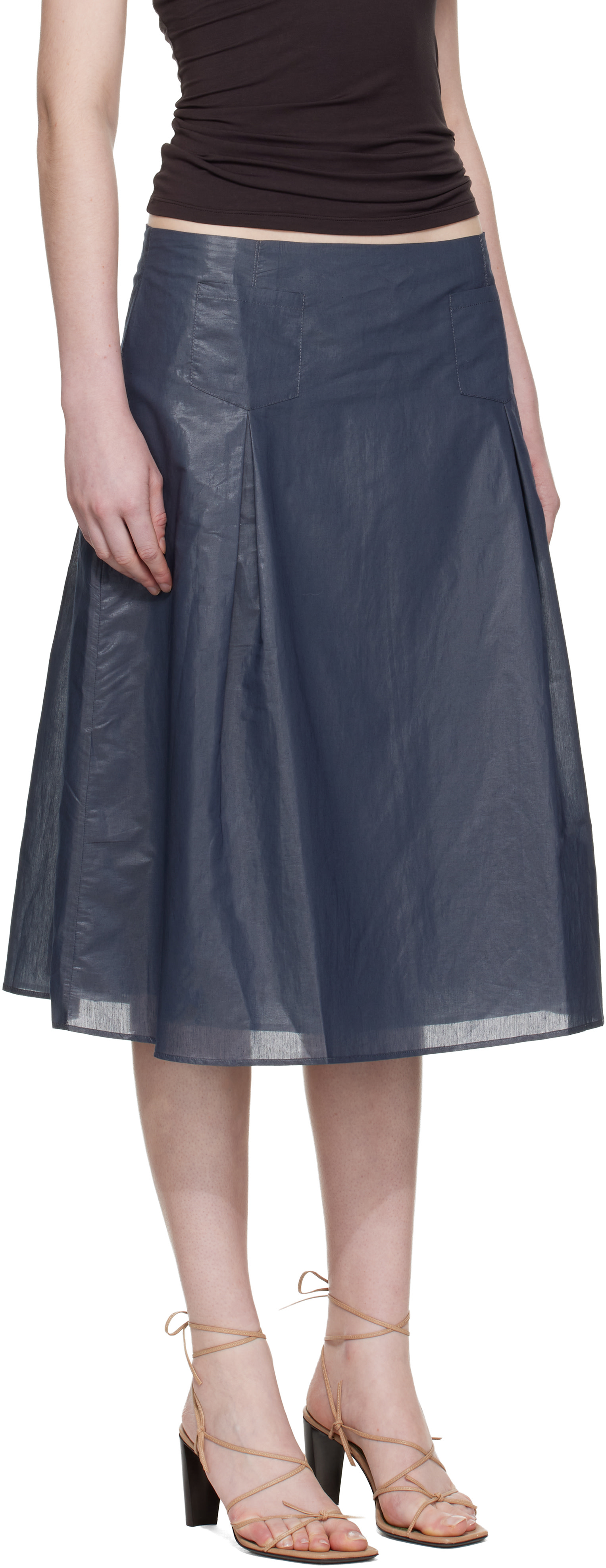 Paloma Wool - Jupe midi Dimi bleu marine