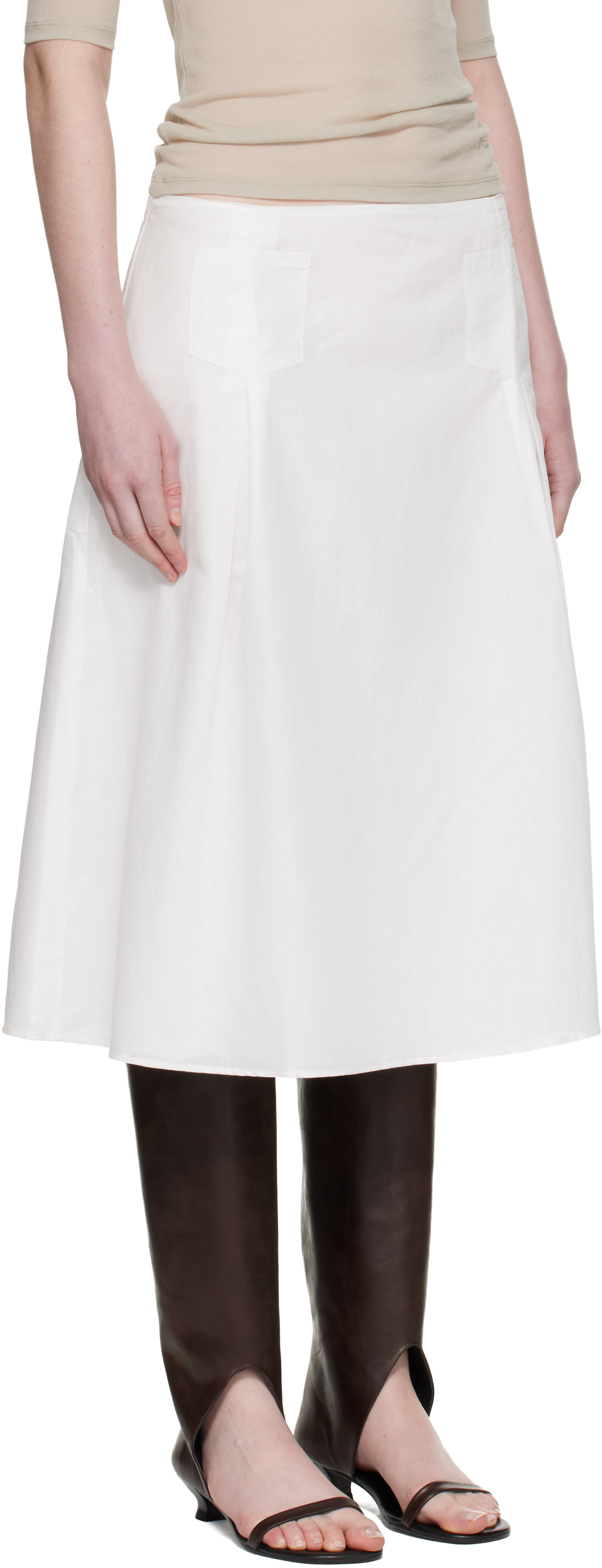 Paloma Wool - Jupe midi Dimi blanche
