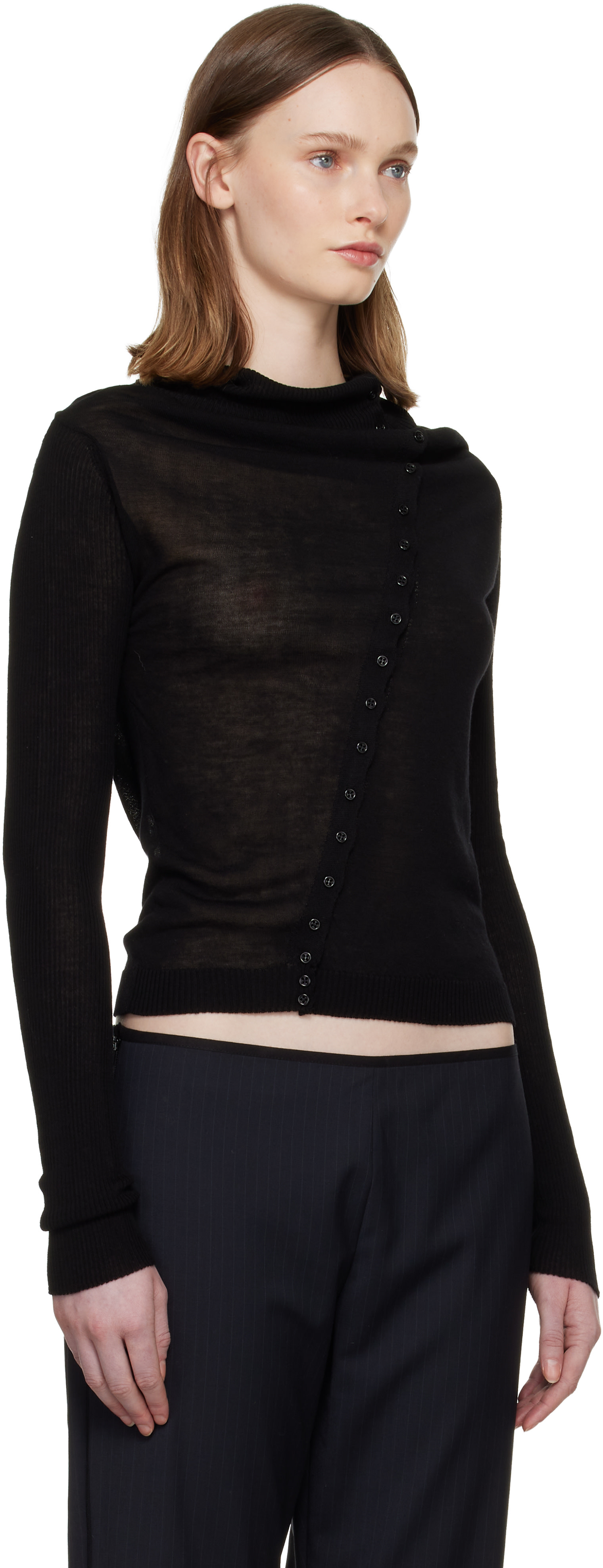 paloma wool シアートップス　フラワー Paloma Wool: Black Igna Cardigan | SSENSE