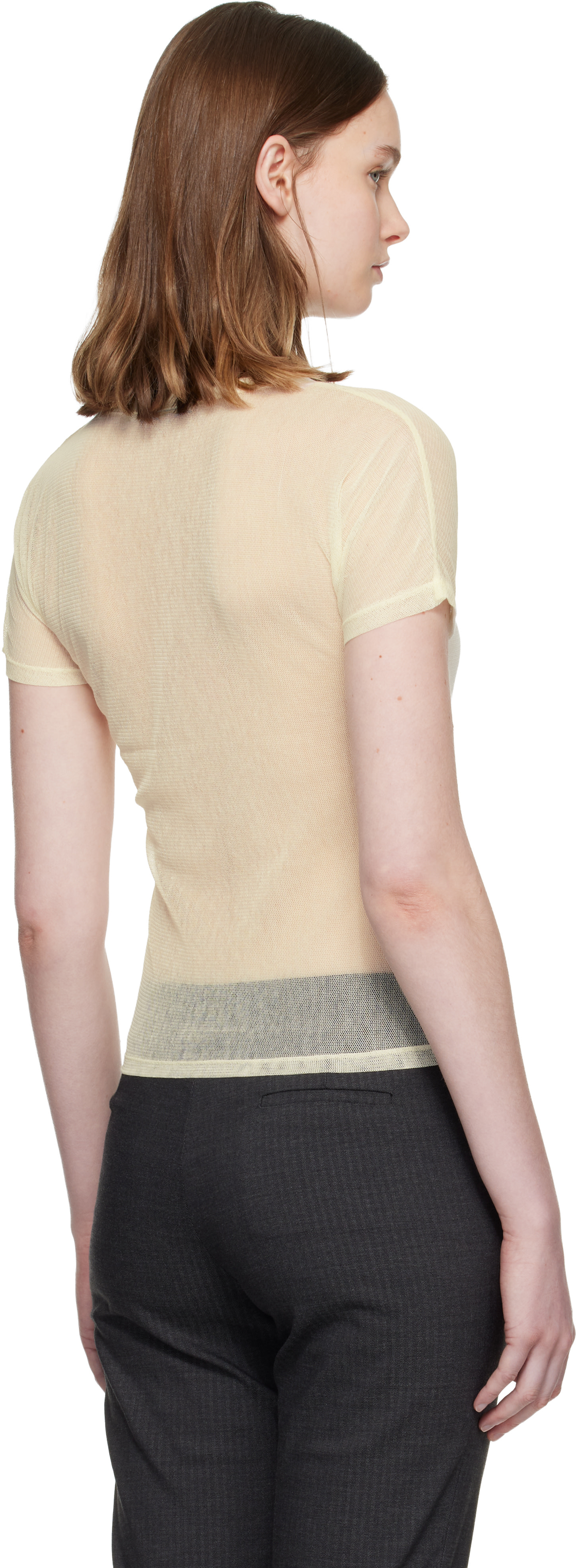 Paloma Wool: Off-White Olimpia Mesh T-shirt | SSENSE