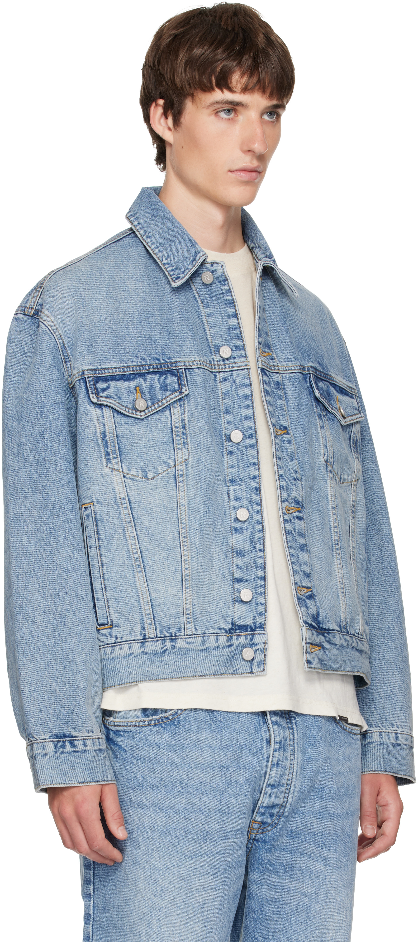 Represent - Blouson camionneur bleu en denim