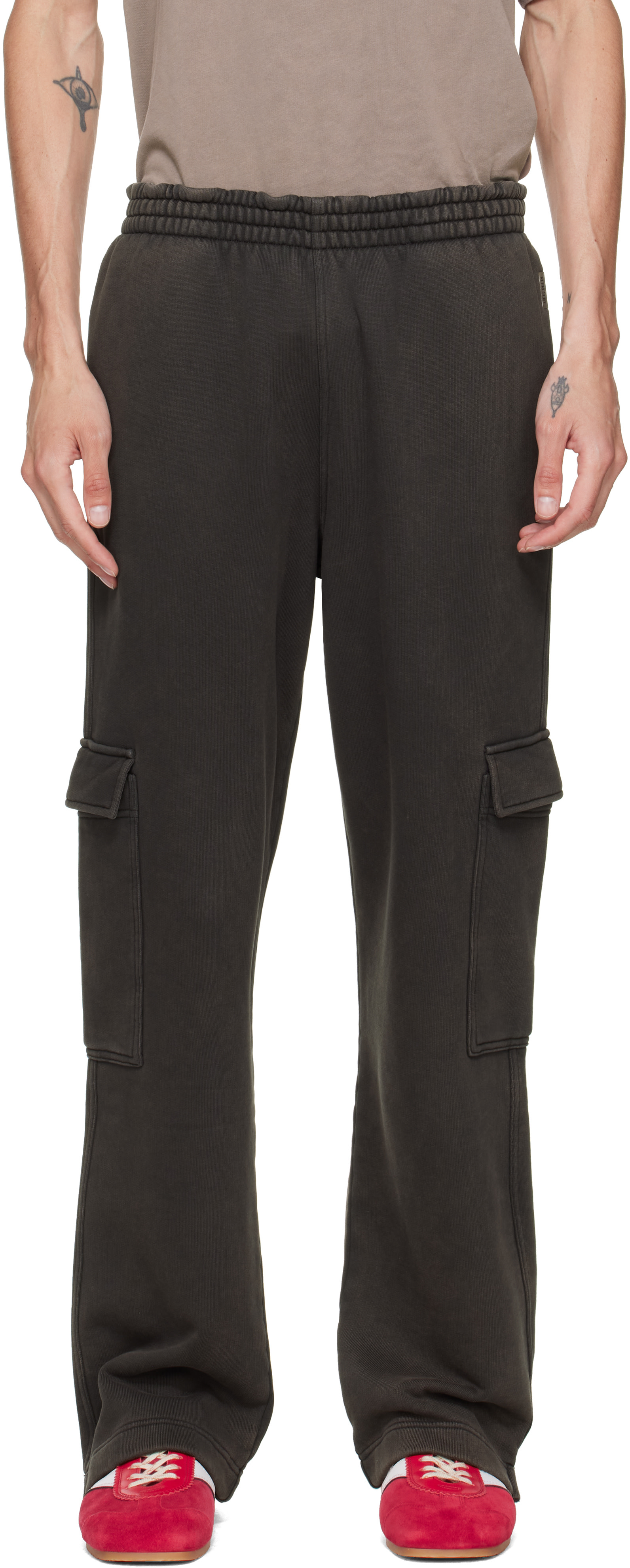 Represent - Pantalon de survêtement cargo Initial brun