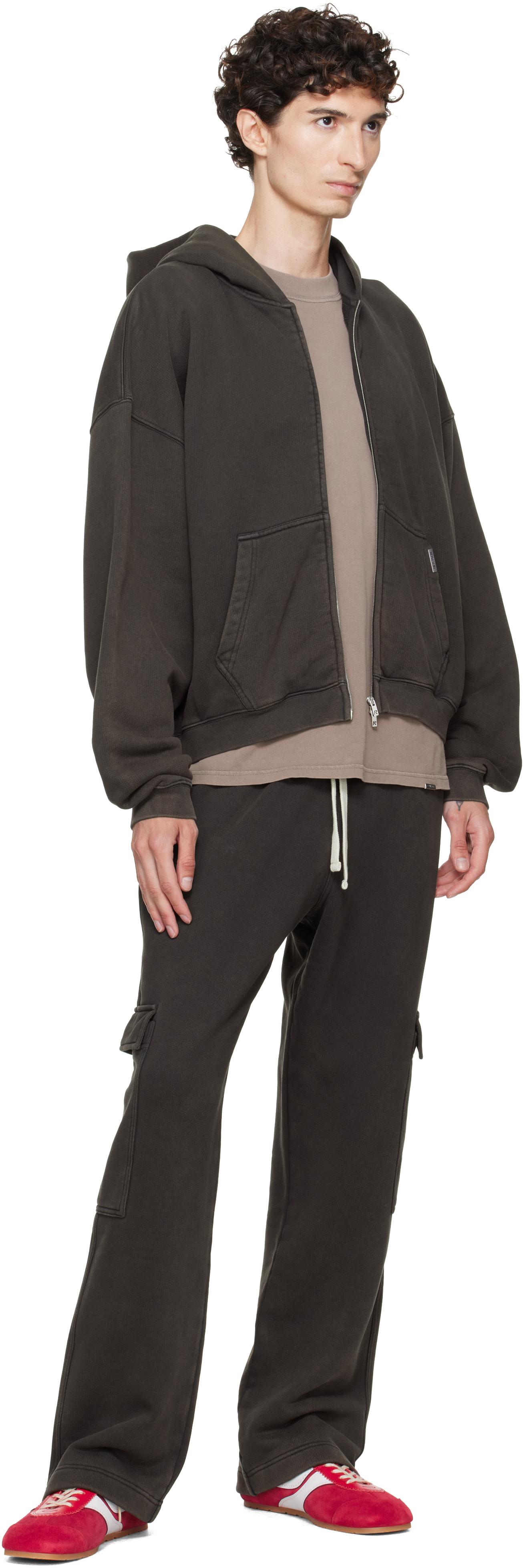 Represent - Pantalon de survêtement cargo Initial brun