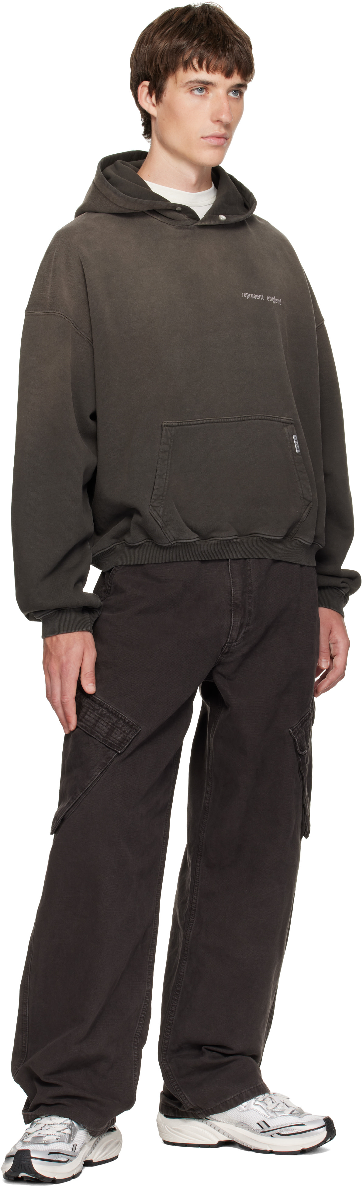 Represent - Pull à capuche brun à logo Resent