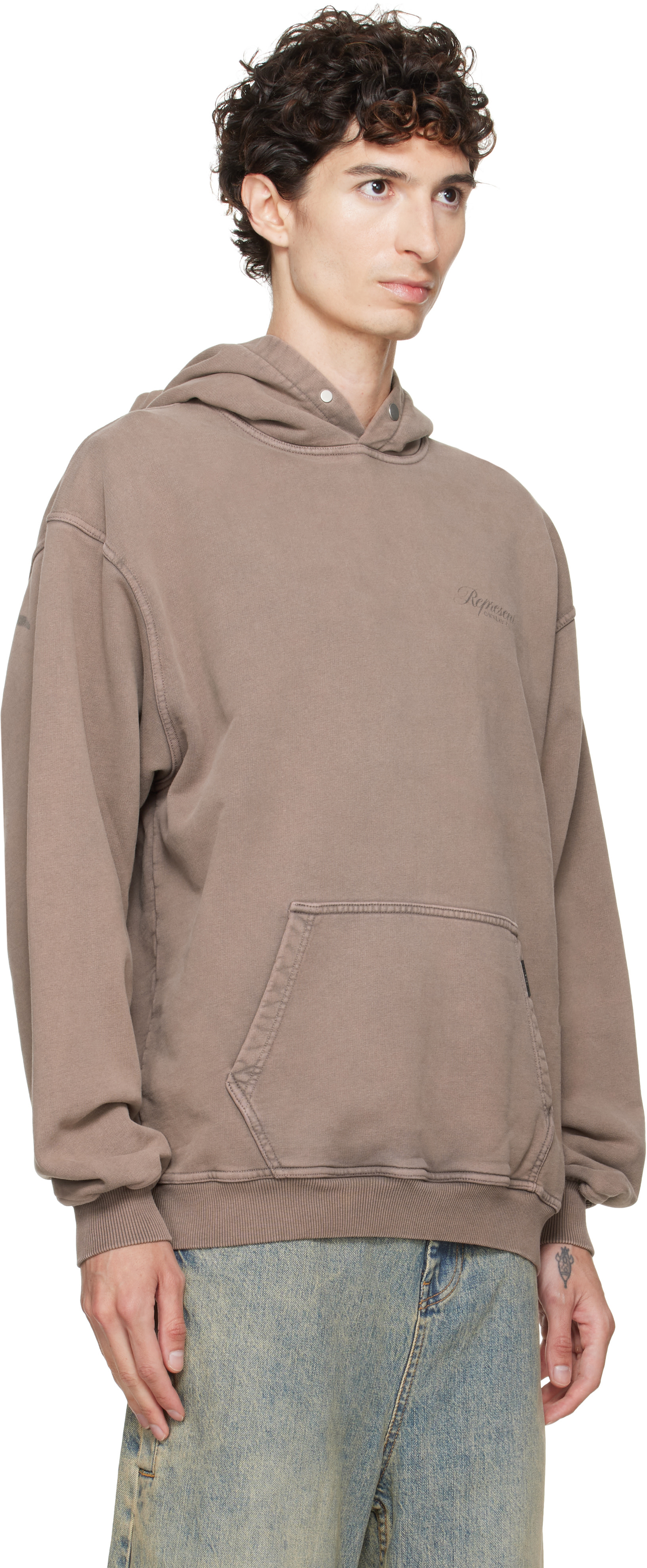 Represent - Pull à capuche 'Owners Club' brun à imprimés