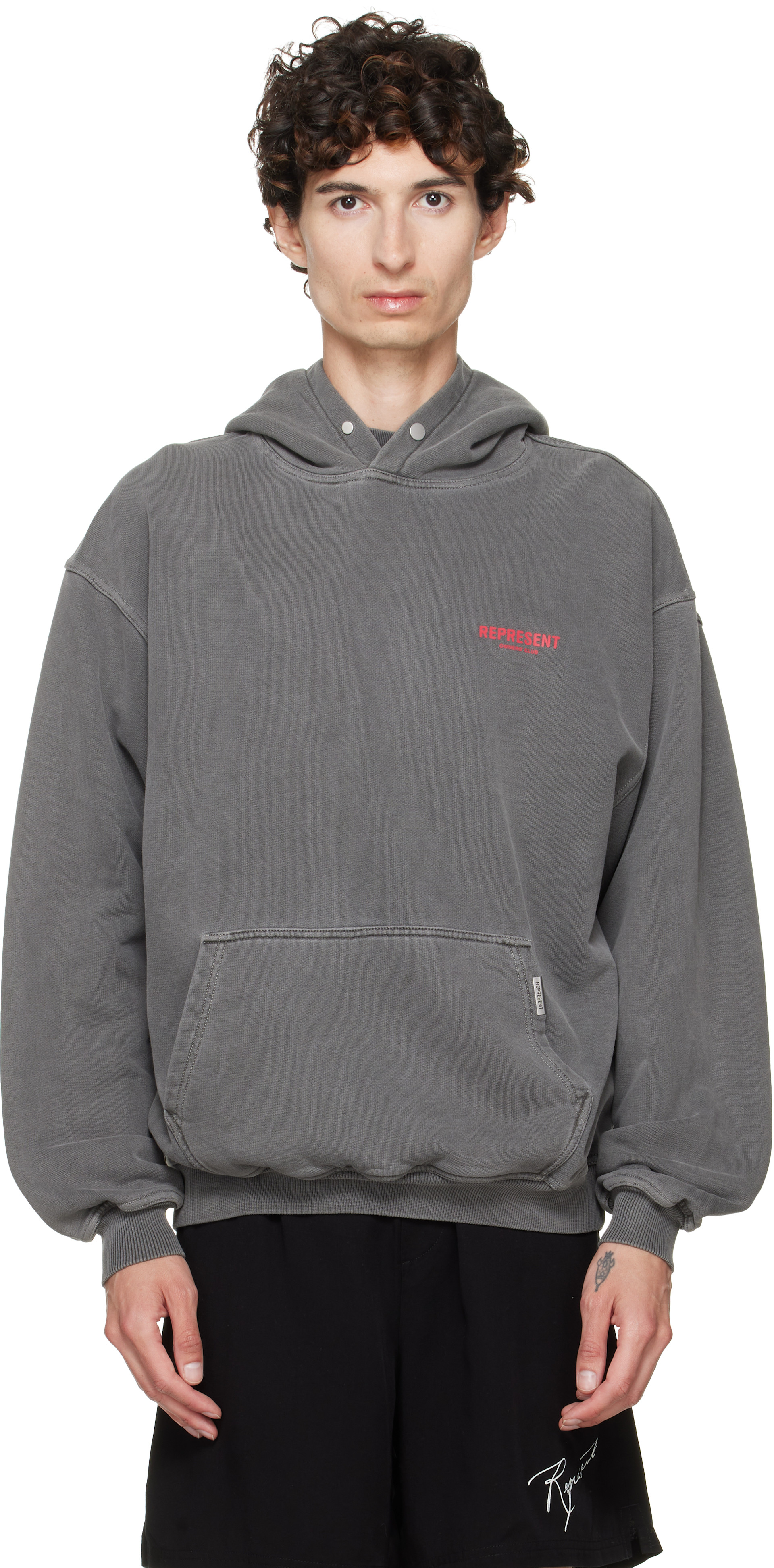 Represent - Pull à capuche 'Owners Club' gris à imprimés