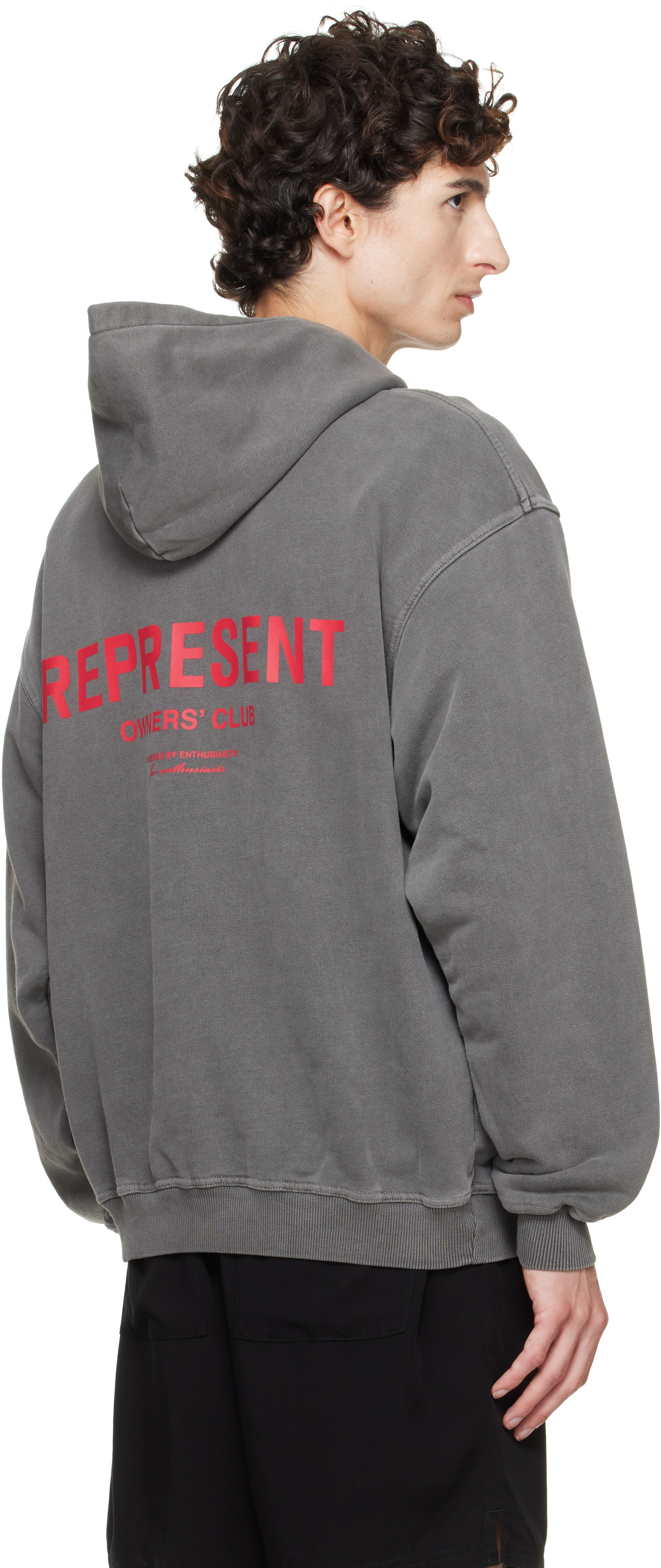 Represent - Pull à capuche 'Owners Club' gris à imprimés