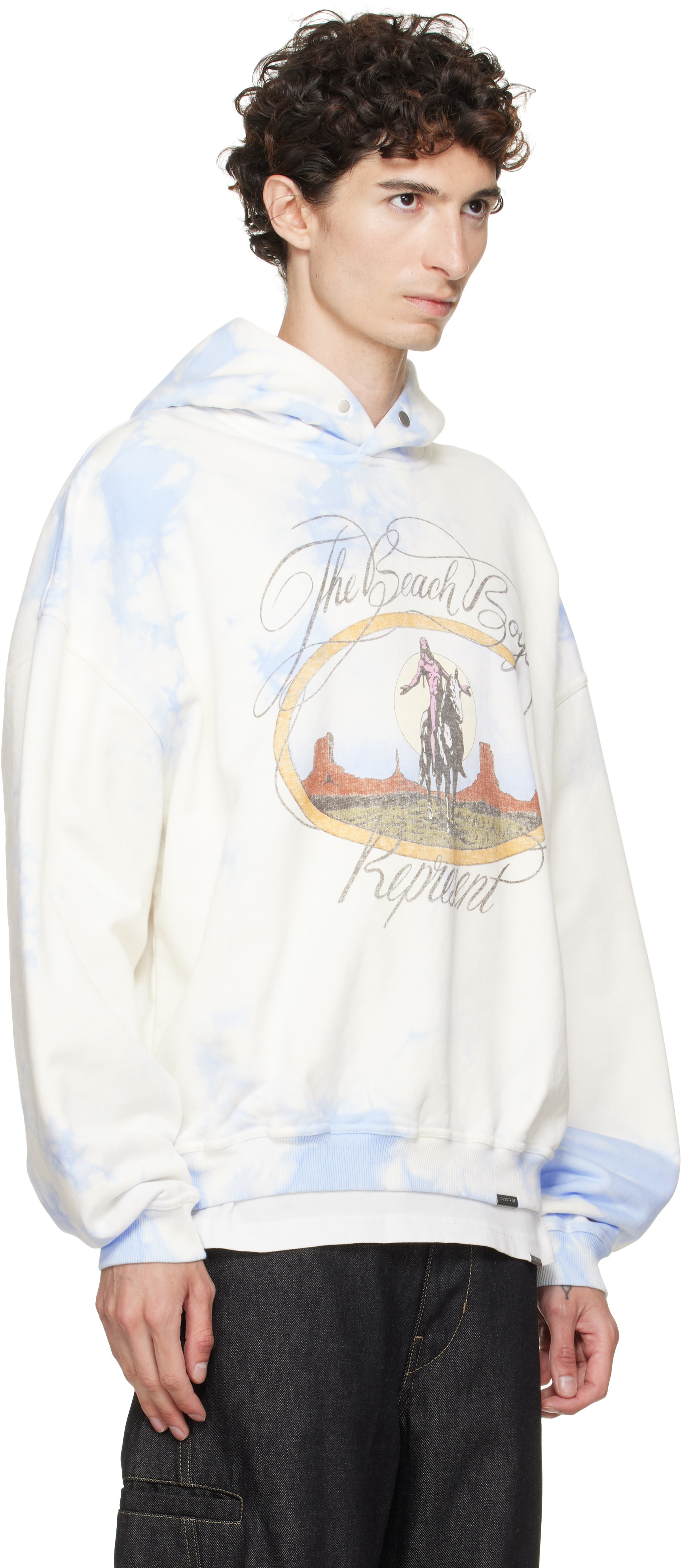 Represent - Pull à capuche bleu et blanc - The Beach Boys