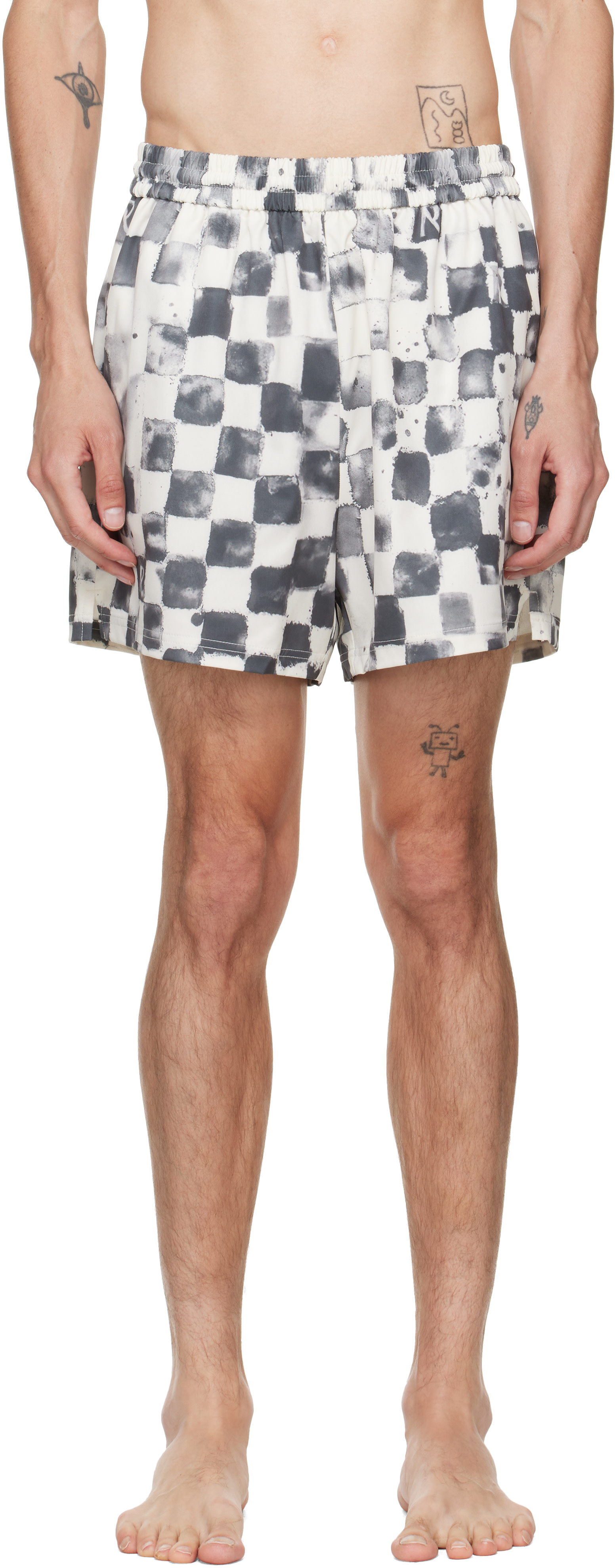Represent - Maillot de bain noir et blanc