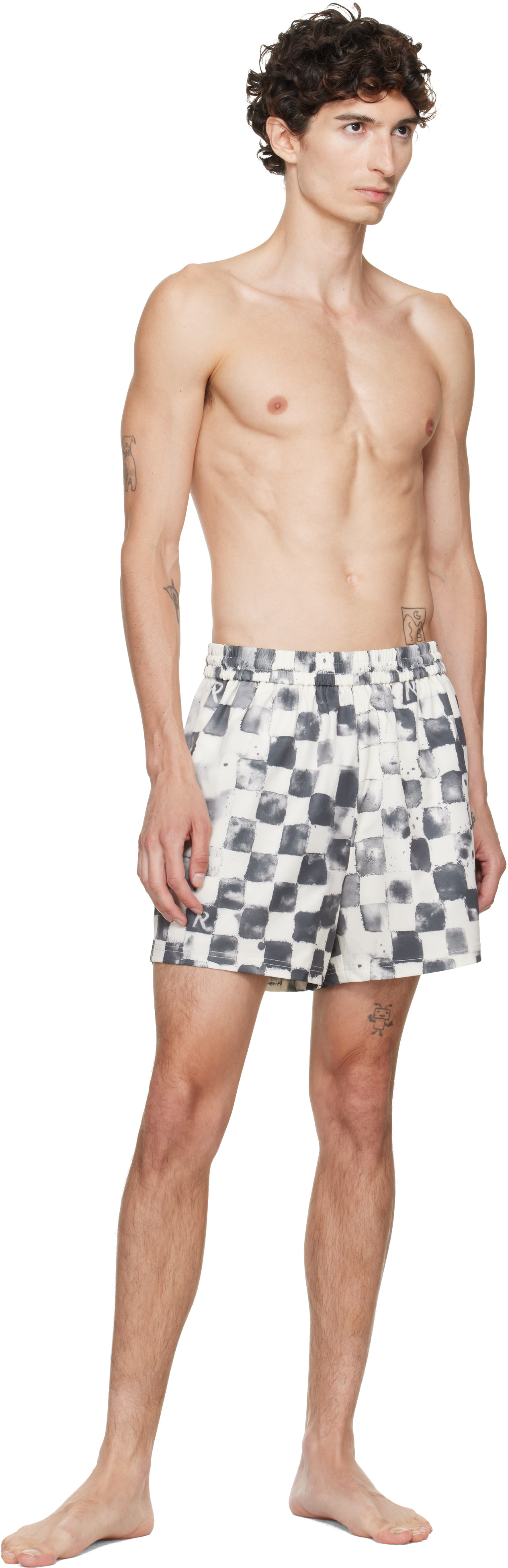 Represent - Maillot de bain noir et blanc