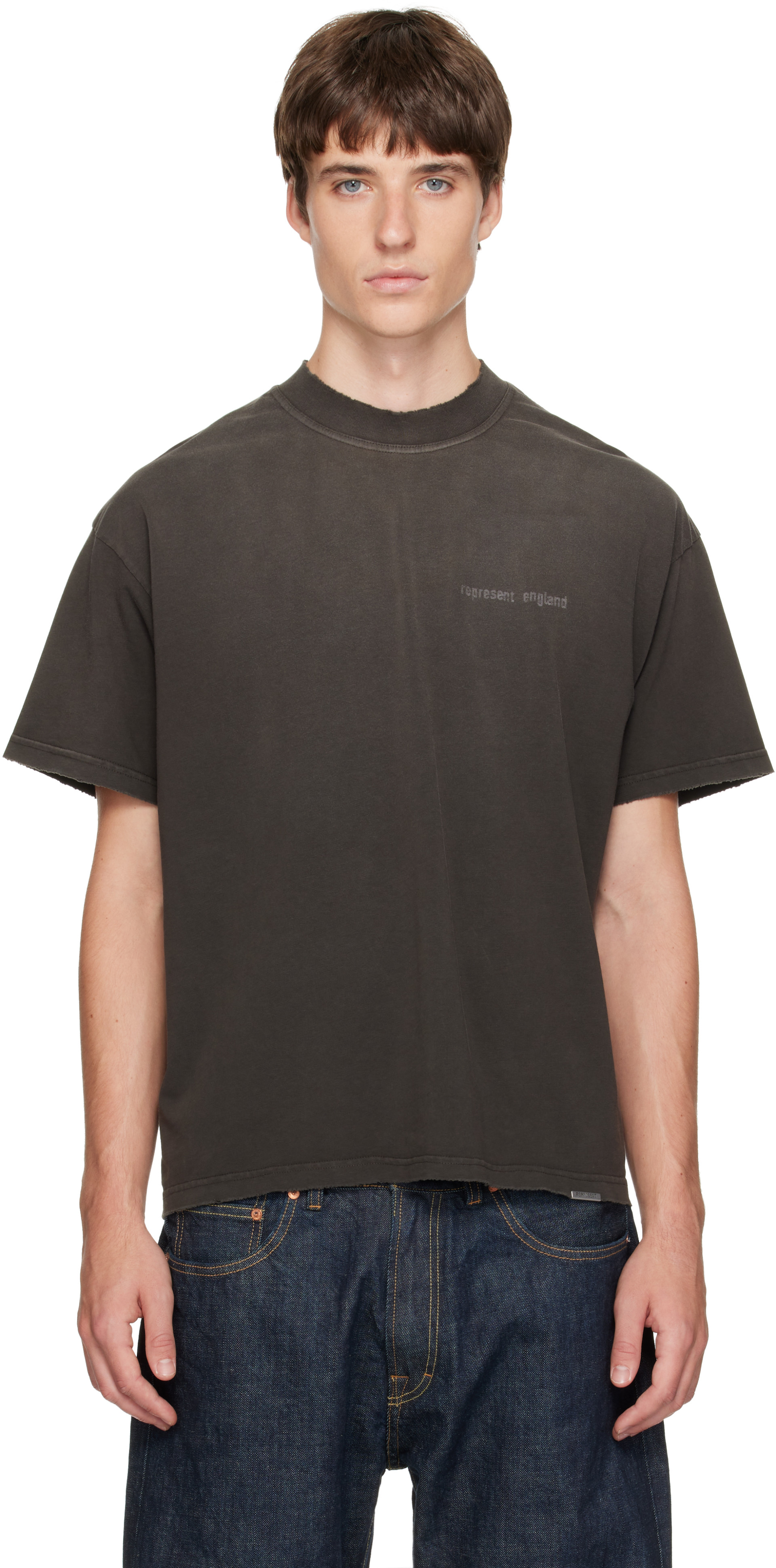 Represent - T-shirt brun à logo Resent