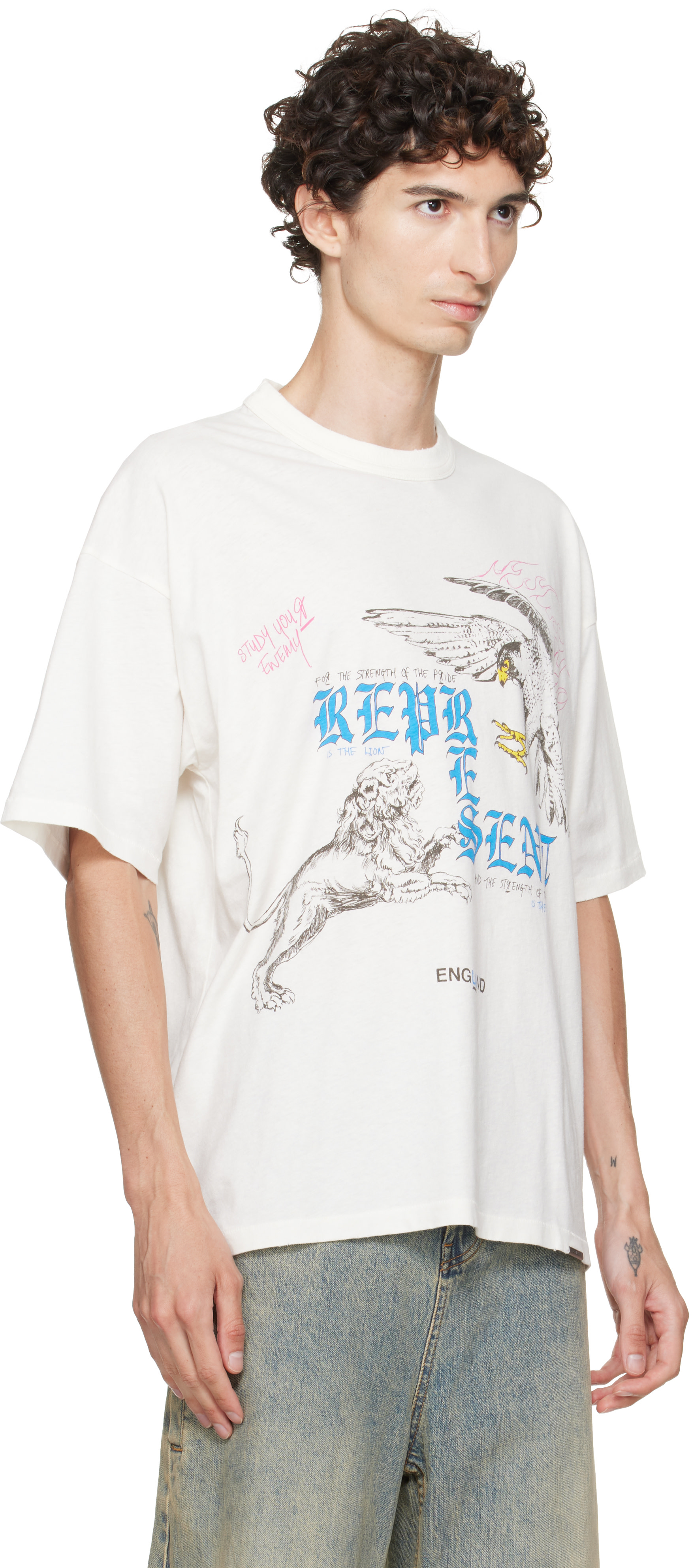 Represent - T-shirt Enemy blanc