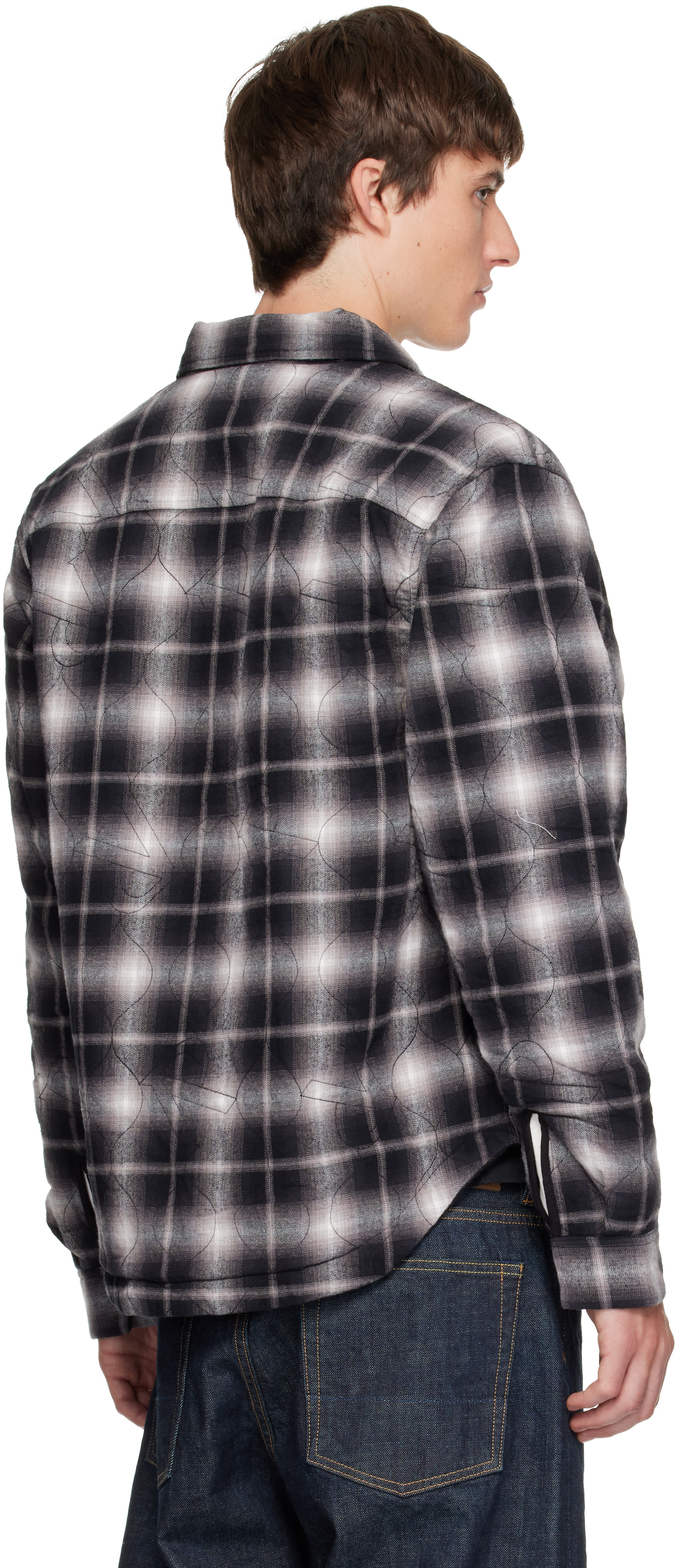 Represent - Black Logo Quilted Shirt