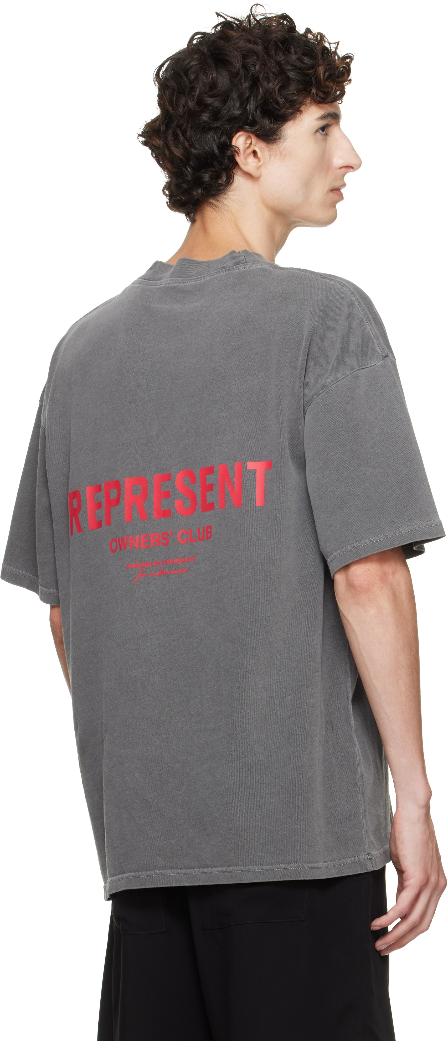 Represent - 그레이 프린트 오너 클럽 티셔츠